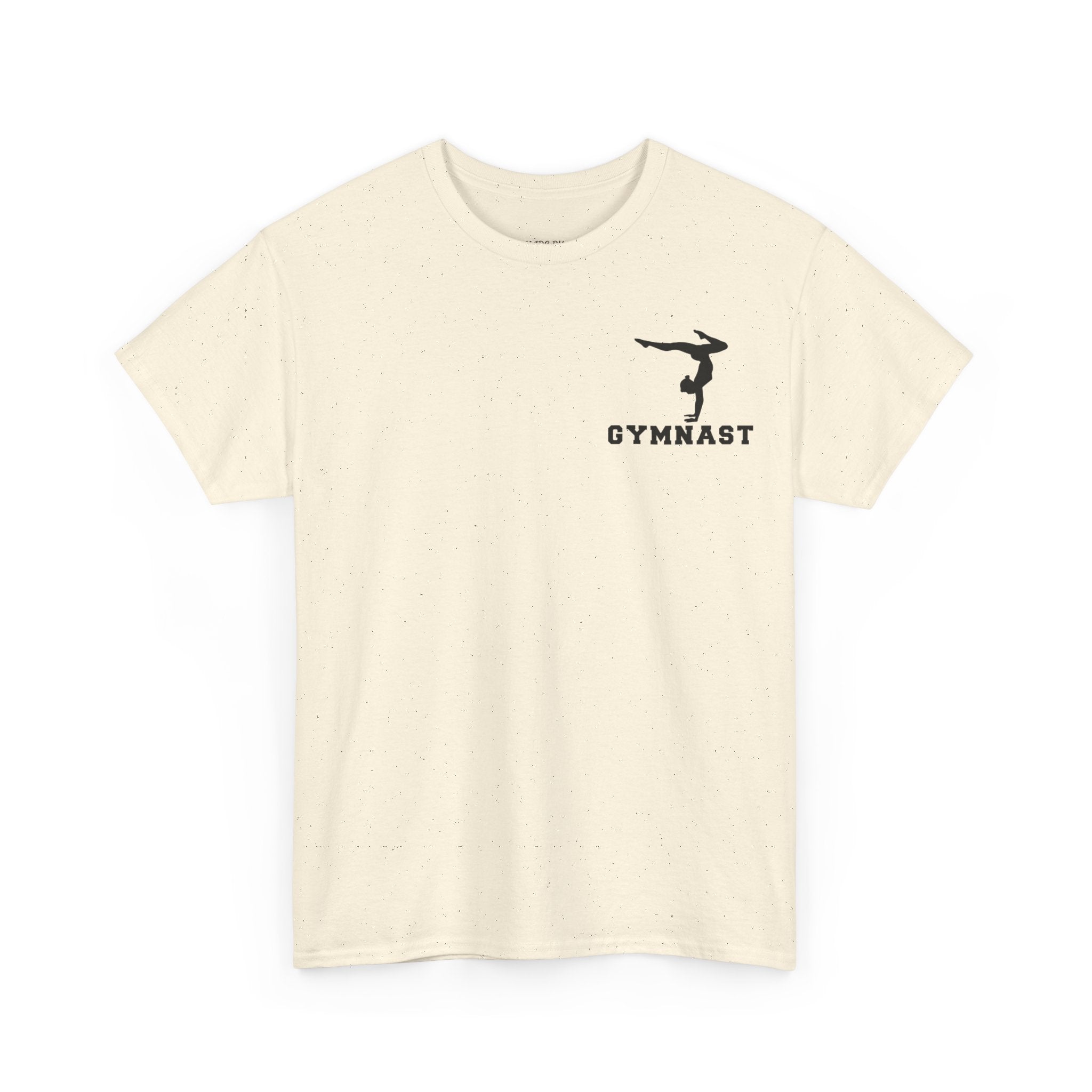 Gymnast Silhouette T-Shirt — "GYMNAST" Chest Logo Athletic Tee (Adults)