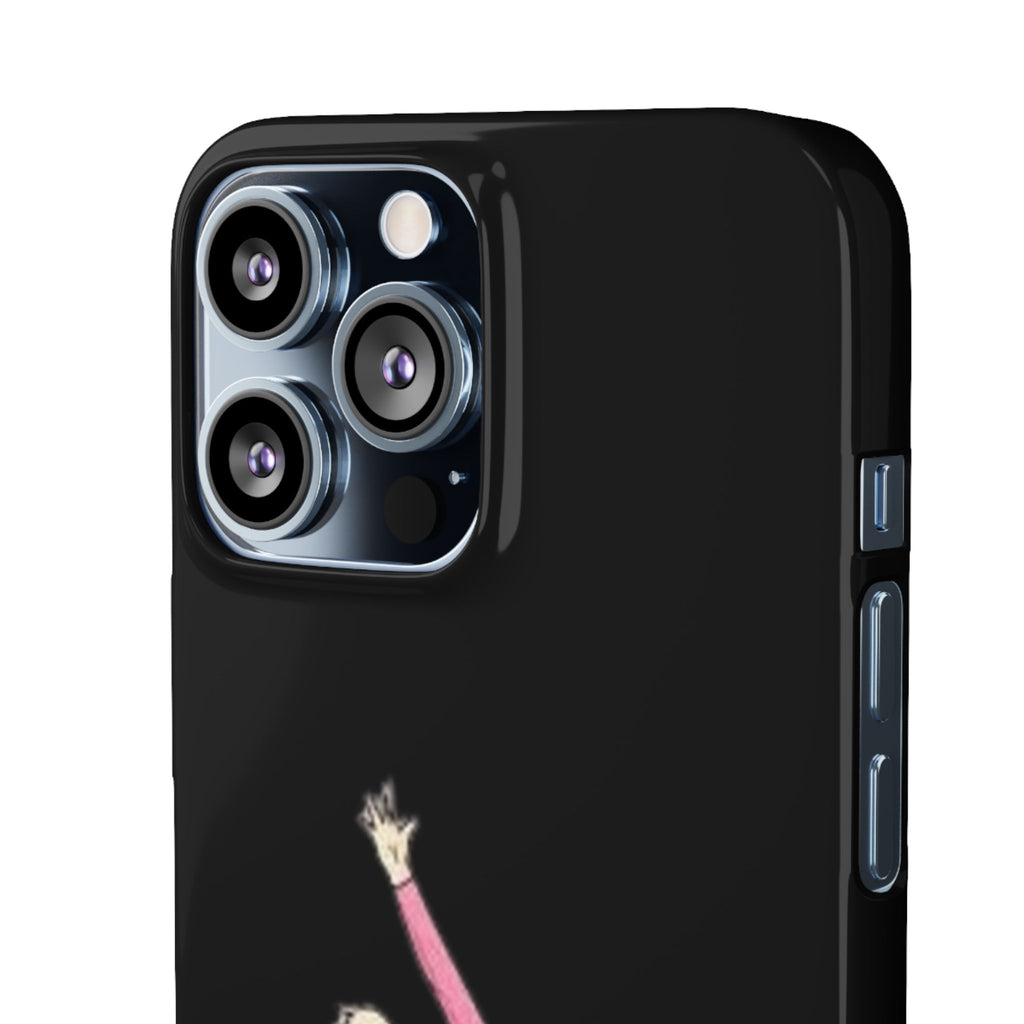 Gymnastics Phone Case — Leaping Girl Snap Case (Black)