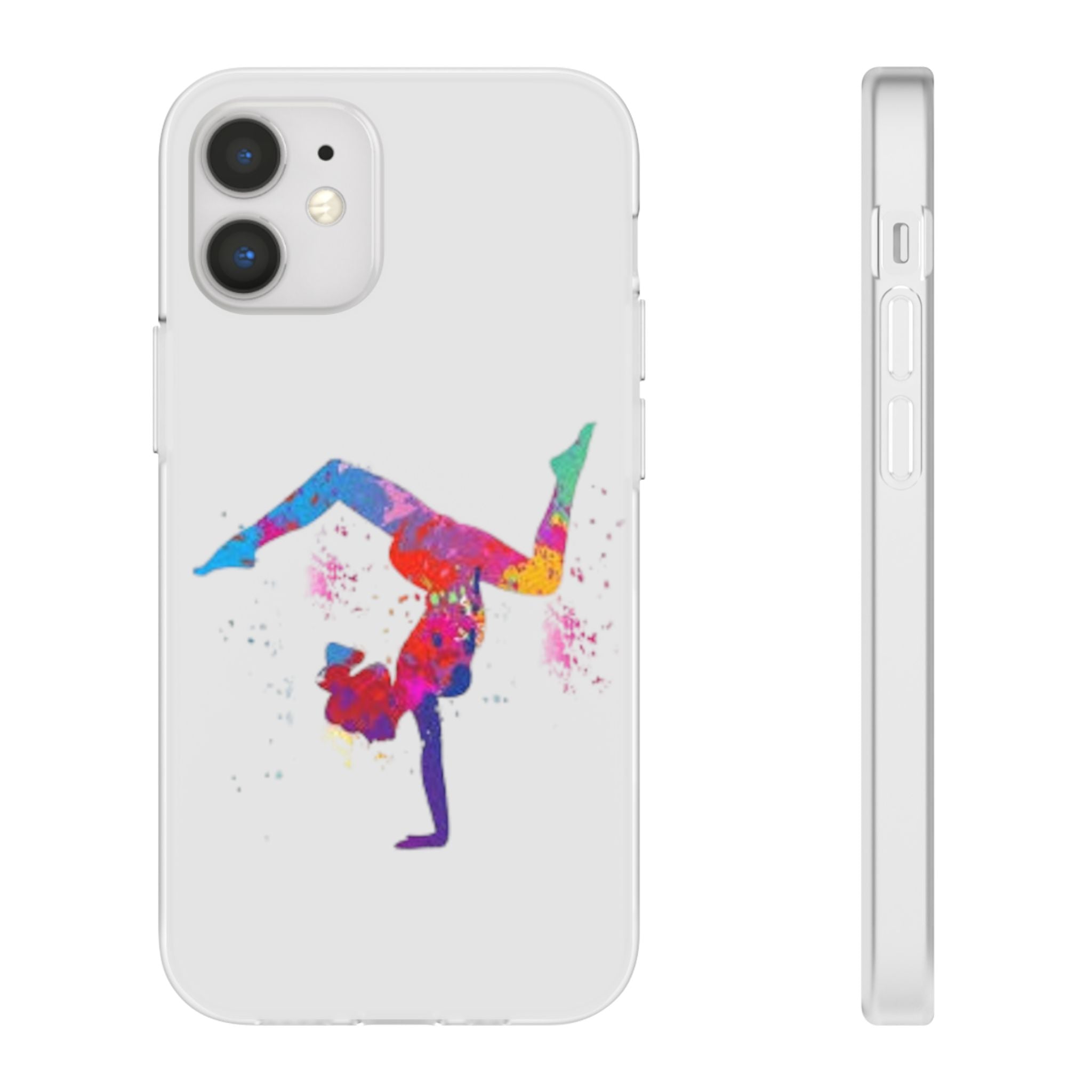 Gymnast Silhouette Phone Case – Colorful Acrobat Watercolor iPhone Cover
