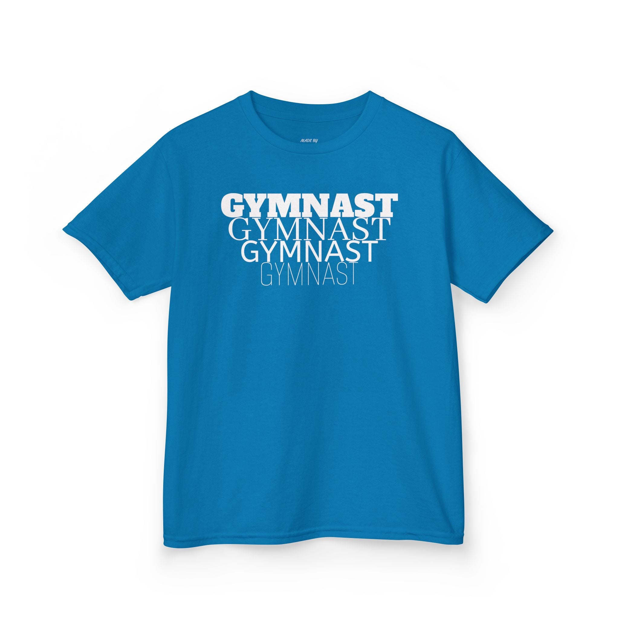 Kids Gymnast Repeat Logo Tee - Youth Gymnastics Shirt