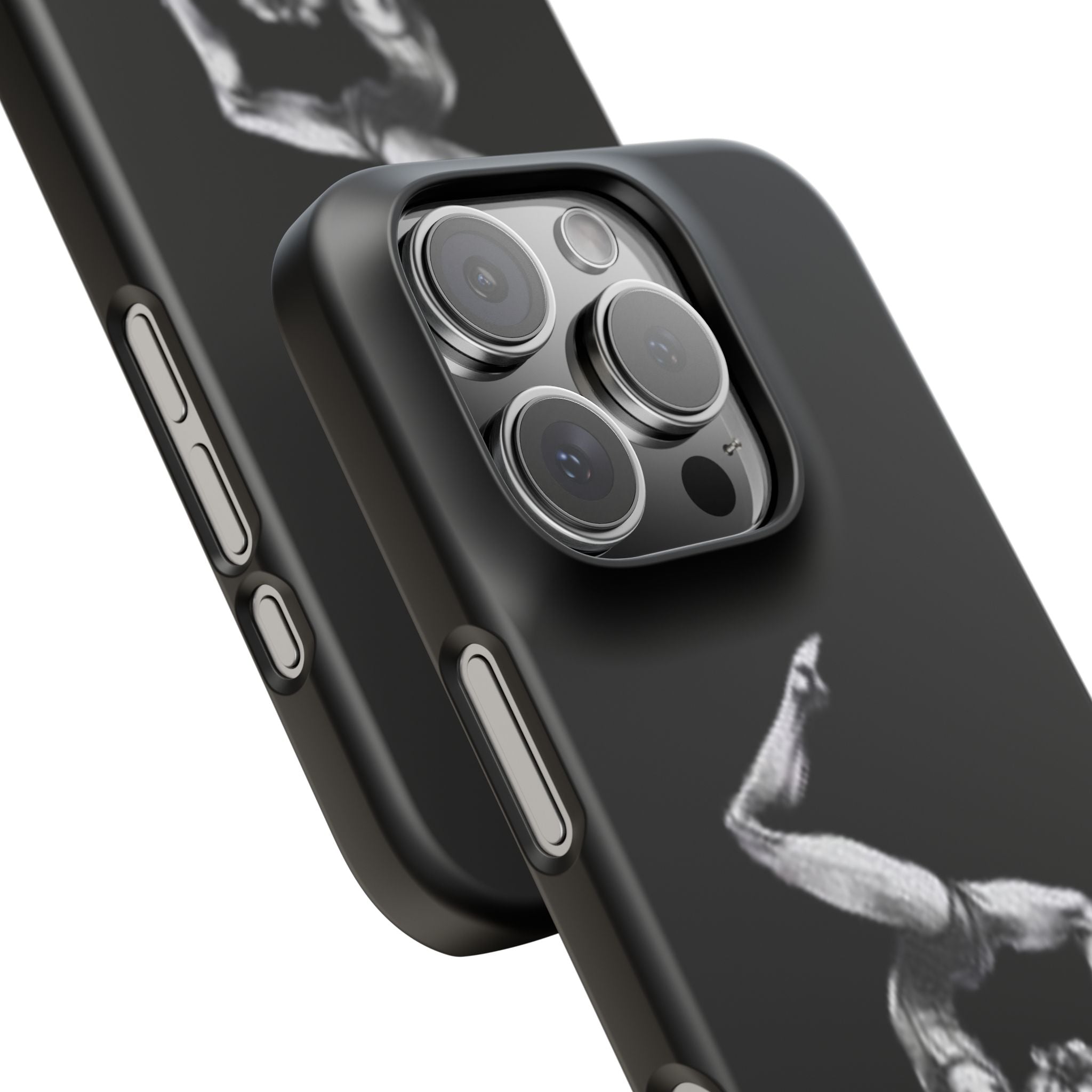 Gymnastics Phone Case — Black Chalk-Style Handstand Design