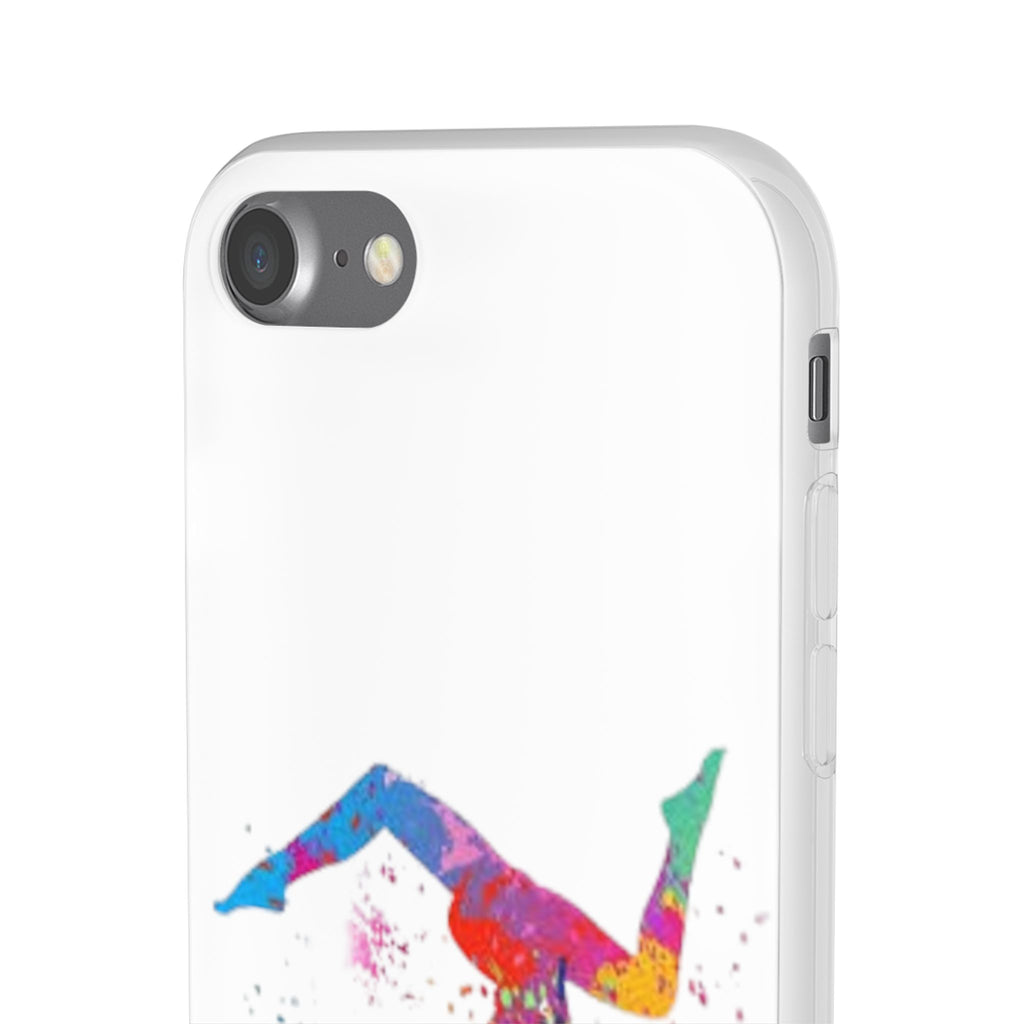Gymnast Silhouette Phone Case – Colorful Acrobat Watercolor iPhone Cover