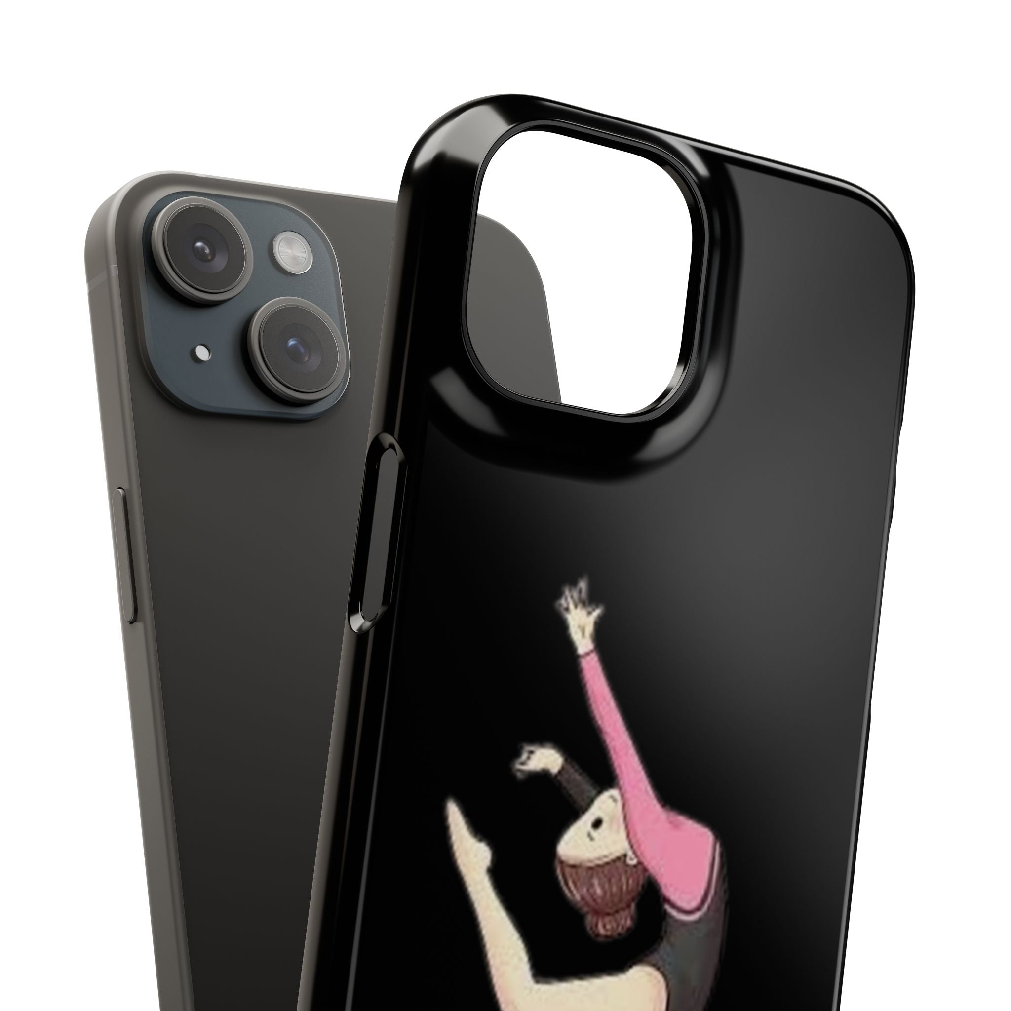 Gymnastics Phone Case — Leaping Girl Snap Case (Black)