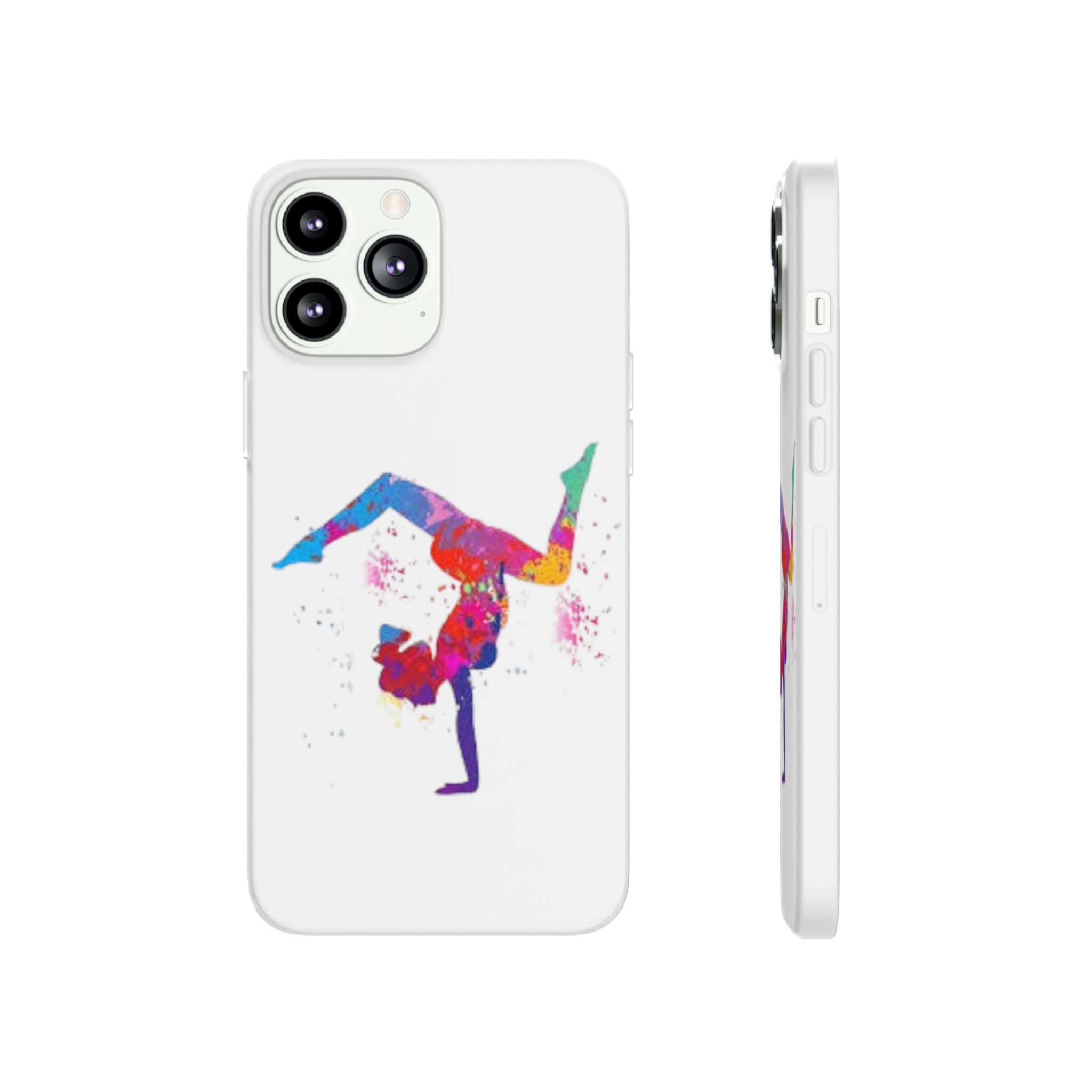 Gymnast Silhouette Phone Case – Colorful Acrobat Watercolor iPhone Cover