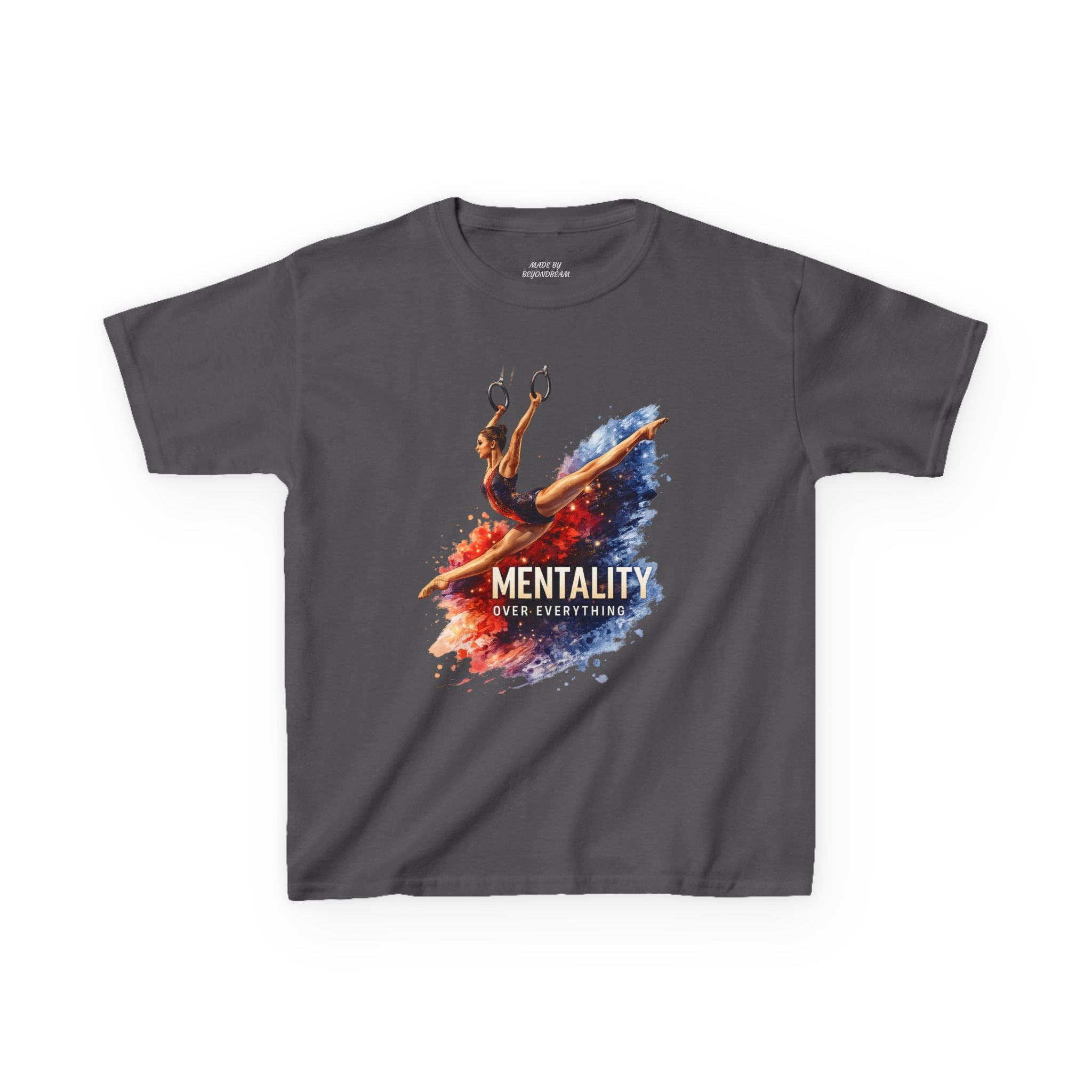 Kids Gymnastics T‑Shirt — 'Mentality: Gymnastics' Colorful Athlete Design