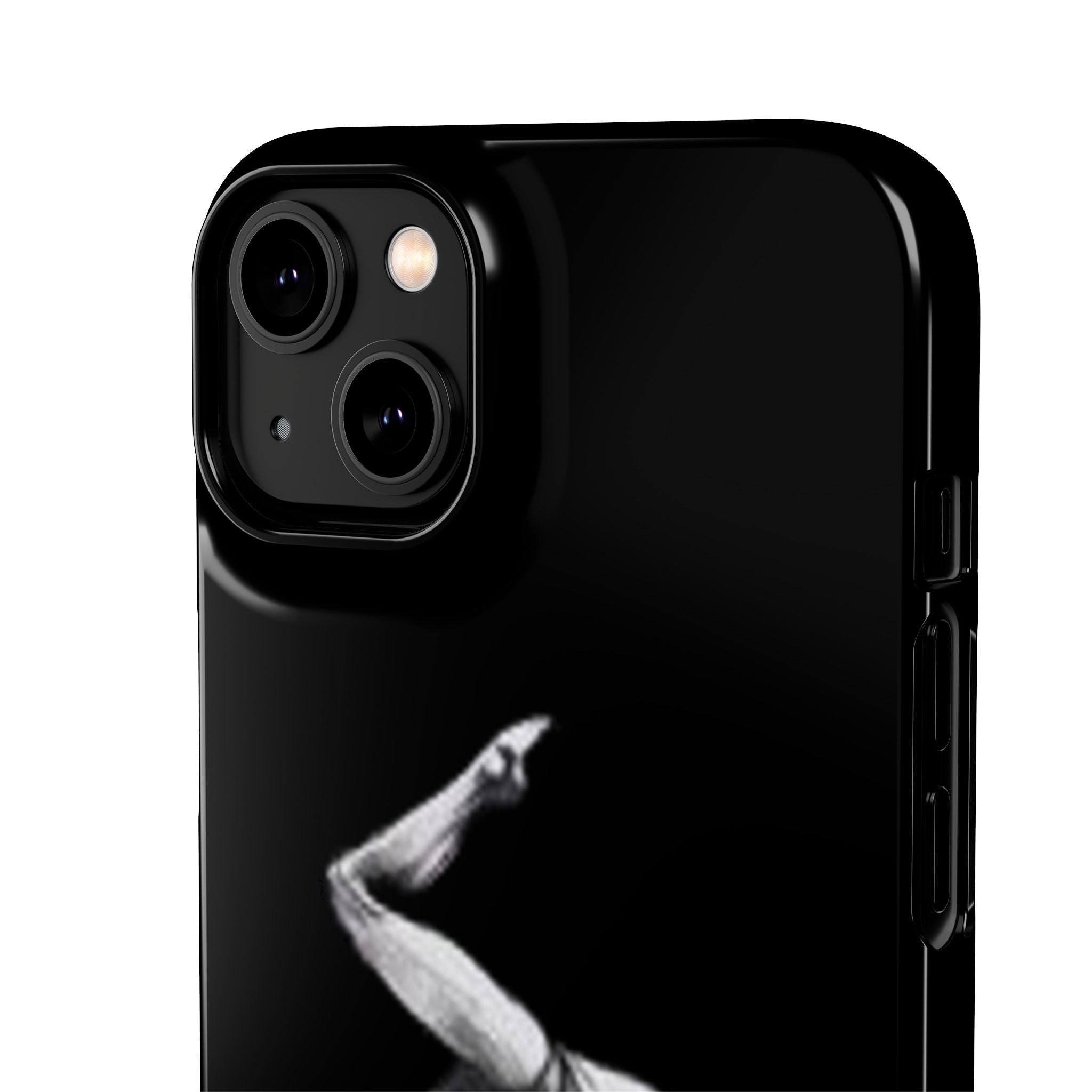 Coach Gymnastics Phone Case — Black Snap Phone Cover with Gymnast Silhouette