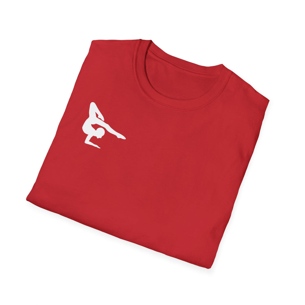 Relentless Gymnastics T-Shirt — Back Silhouette Athletic Tee (Adults)