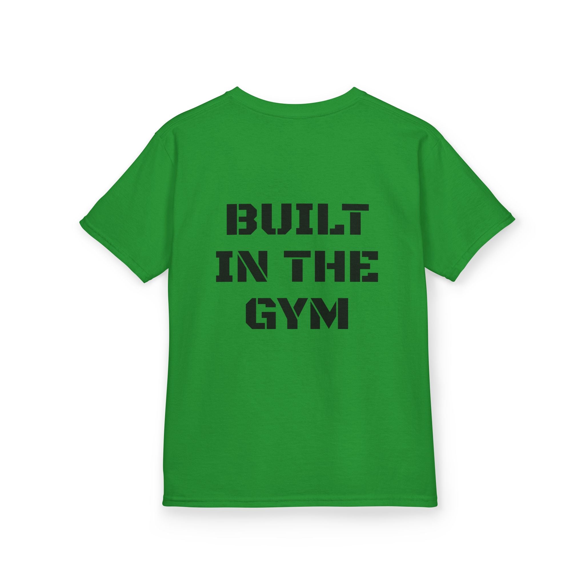 Kids Tee — "Built in the Gym" Motivational Fitness Shirt
