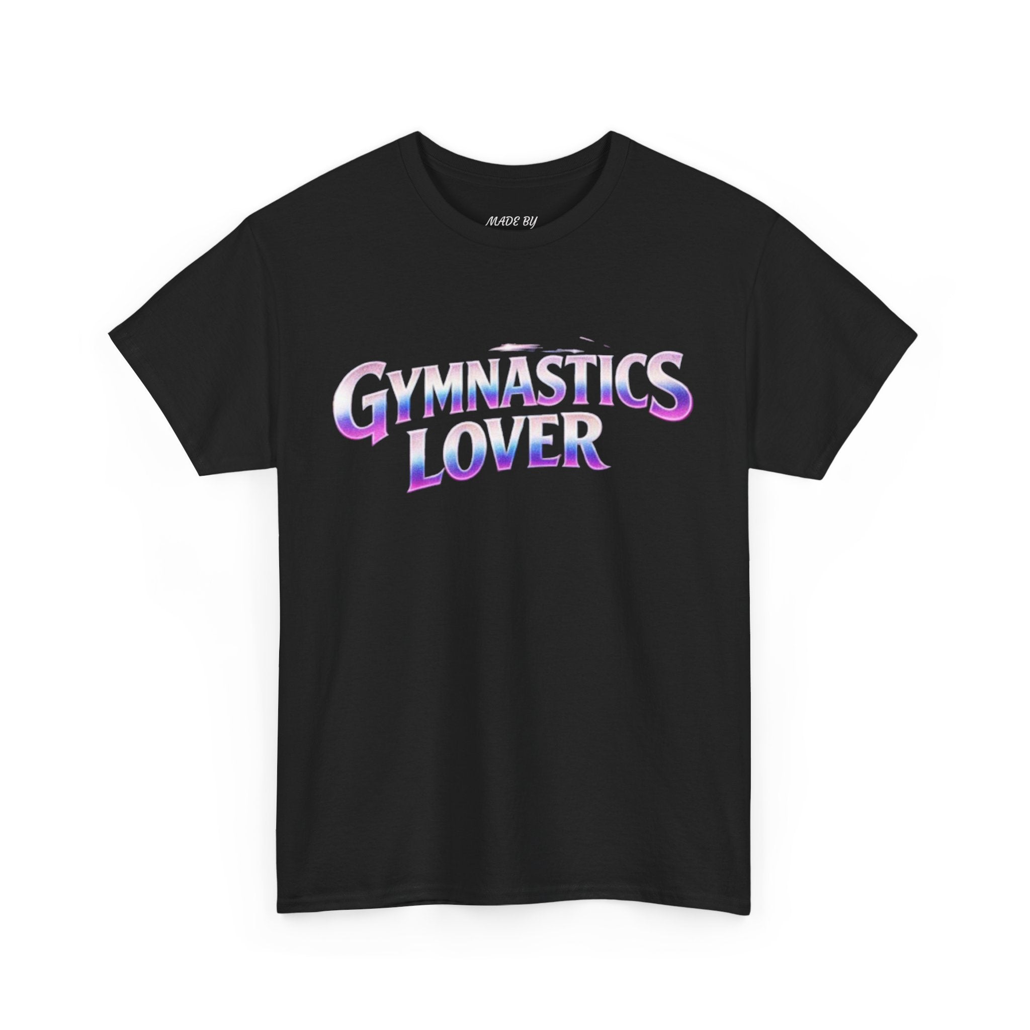Adults Gymnastics Lover Tee — Retro Iridescent Graphic T-Shirt for Gymnastics Fans