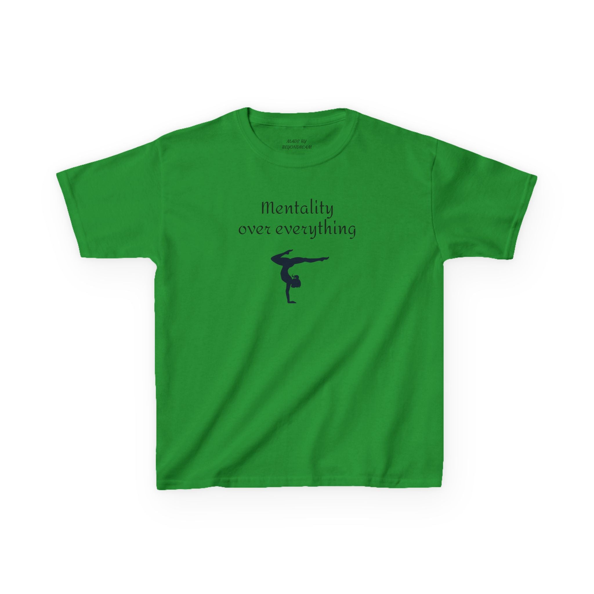 Kids Tee — “Mentality Over Everything” Gymnast Silhouette Shirt