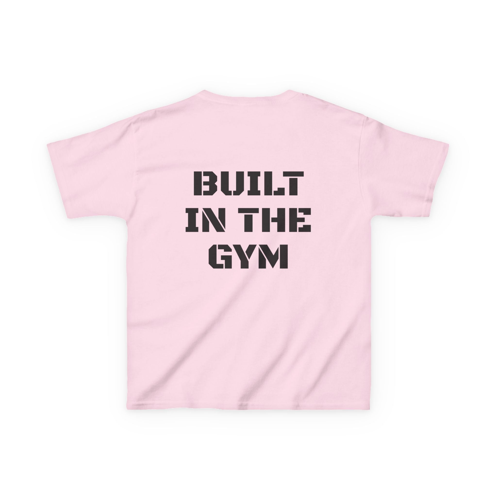 Kids Tee — "Built in the Gym" Motivational Fitness Shirt