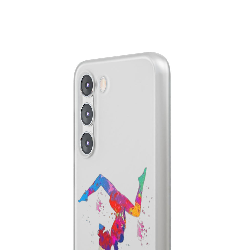 Gymnast Silhouette Phone Case – Colorful Acrobat Watercolor iPhone Cover