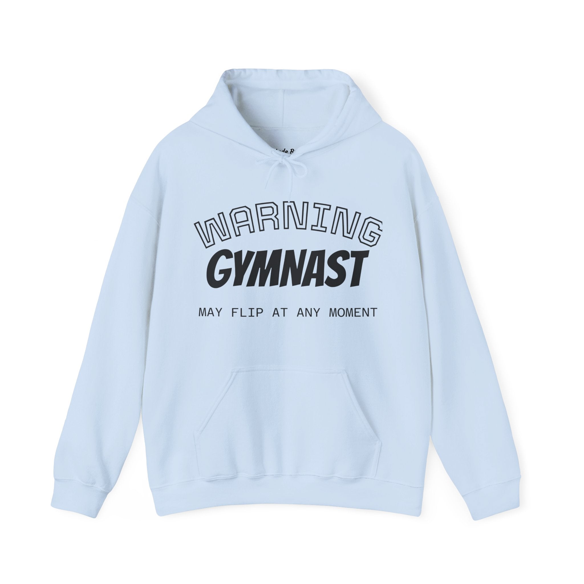 Unisex Heavy Blend™ Hooded Sweatshirt - WARNING GYMNAST MAY FLIP (Adult)