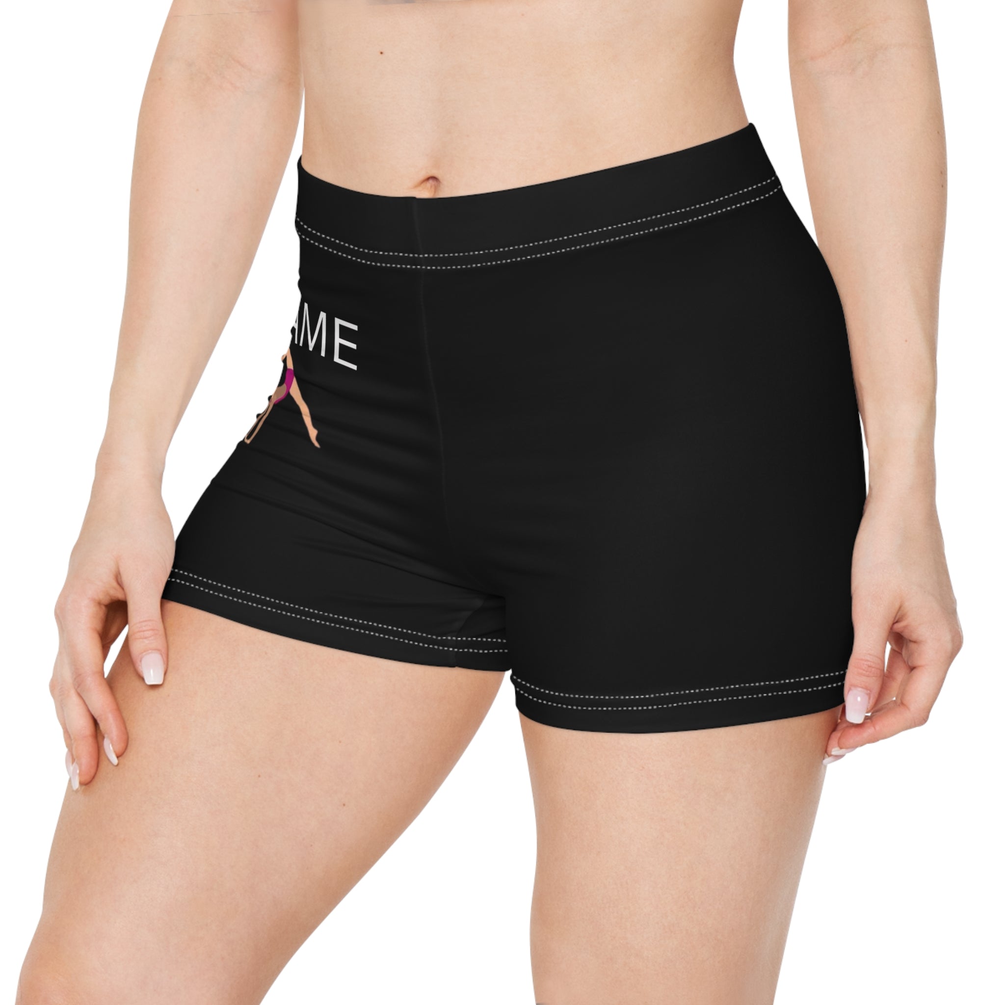Custom Gymnastics Shorts – Women's Personalized Name Activewear (Adults)