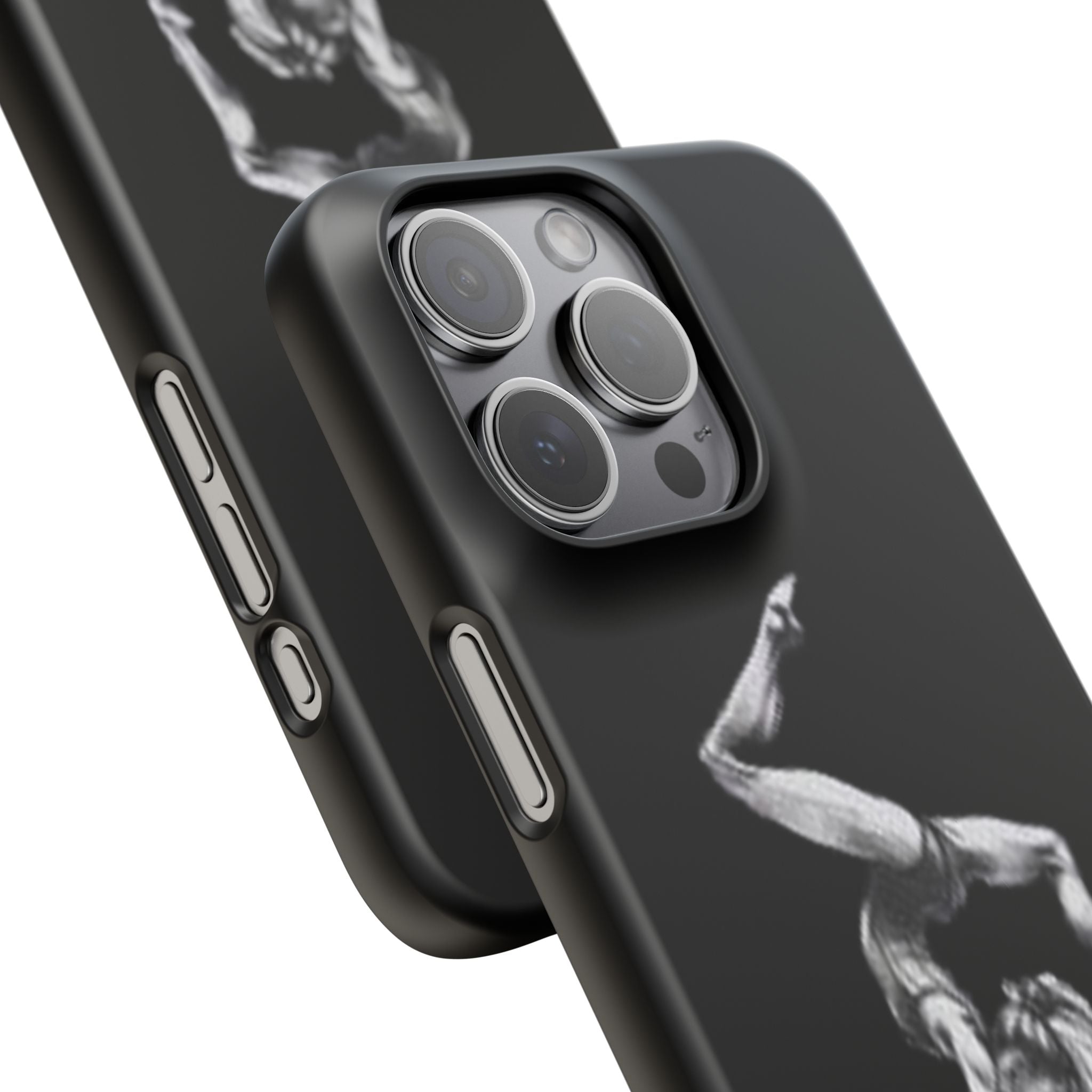 Coach Gymnastics Phone Case — Black Snap Phone Cover with Gymnast Silhouette