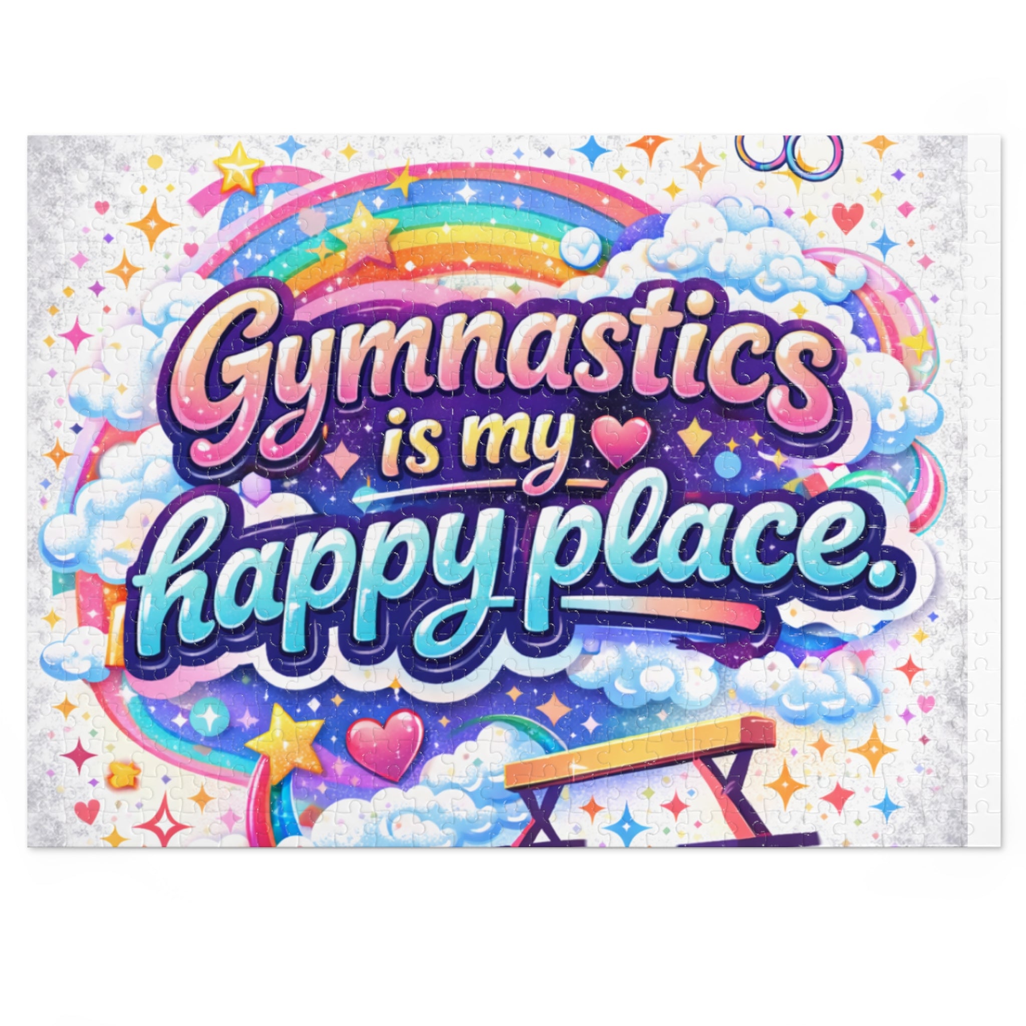 Gymnastics Is My Happy Place Jigsaw Puzzle (with Tin)