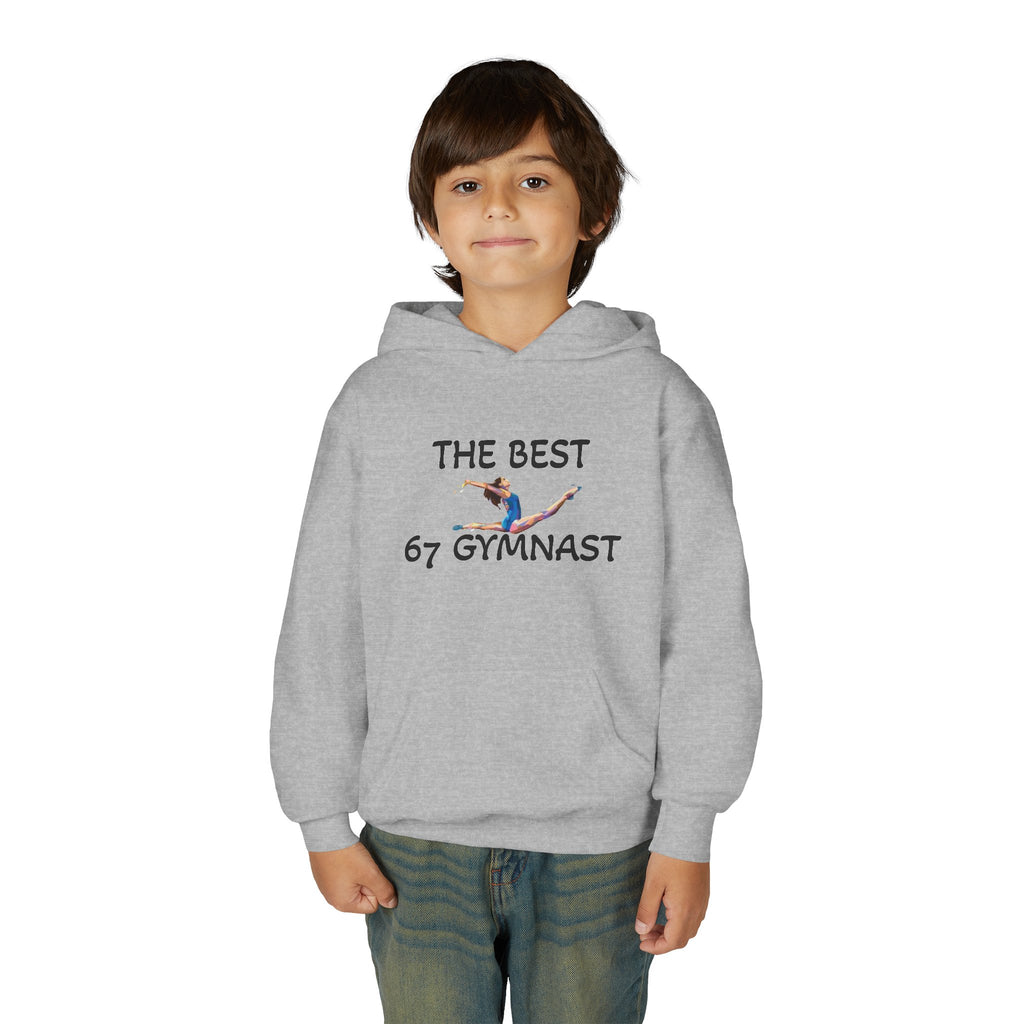 Youth Gymnast Hoodie — "The Best 67 Gymnast" Cute Gymnastics Sweatshirt (Kids)