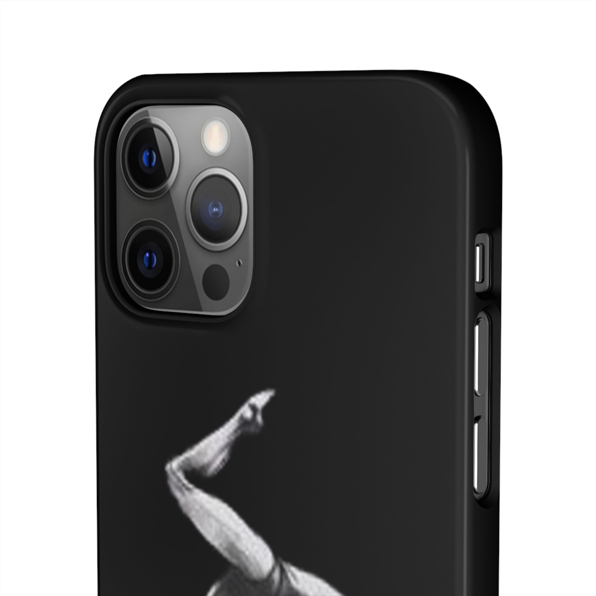 Coach Gymnastics Phone Case — Black Snap Phone Cover with Gymnast Silhouette