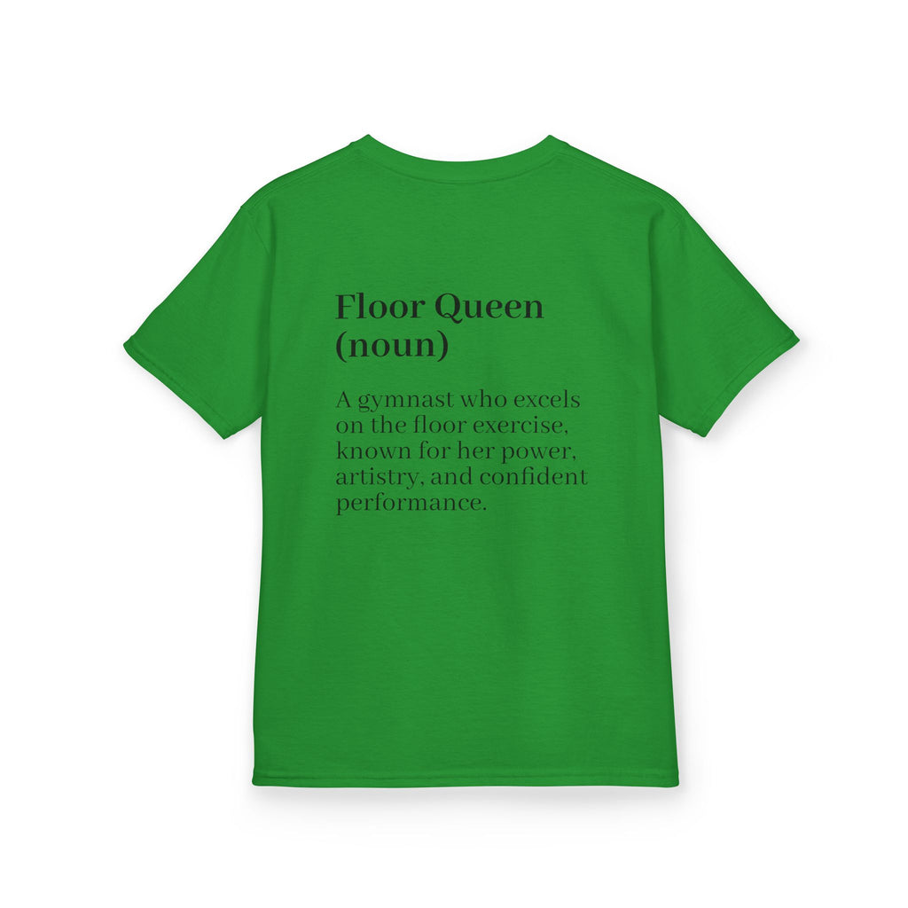 Custom Kids Tee — "Floor Queen" Gymnast Definition Shirt (Custom Name)