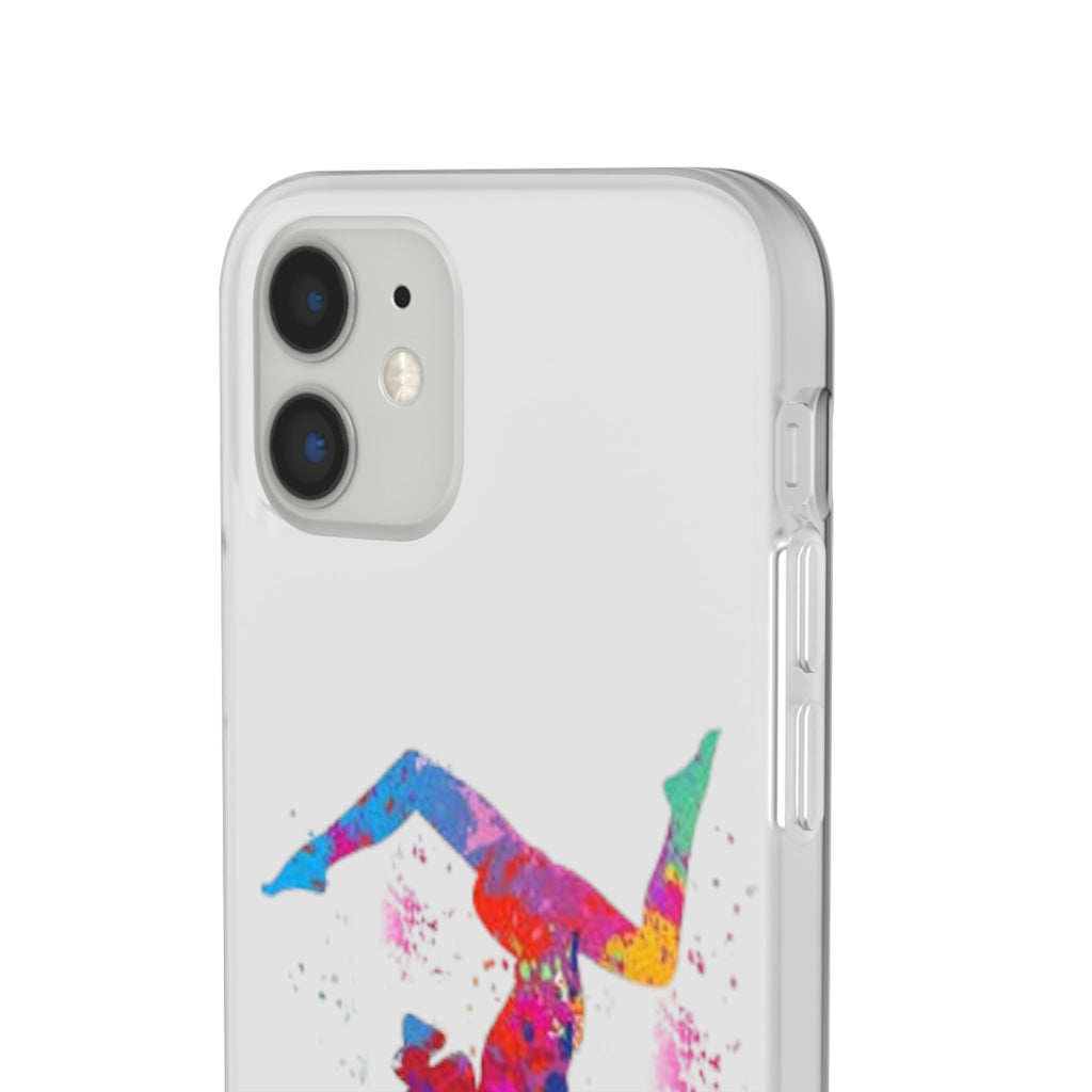Gymnast Silhouette Phone Case – Colorful Acrobat Watercolor iPhone Cover