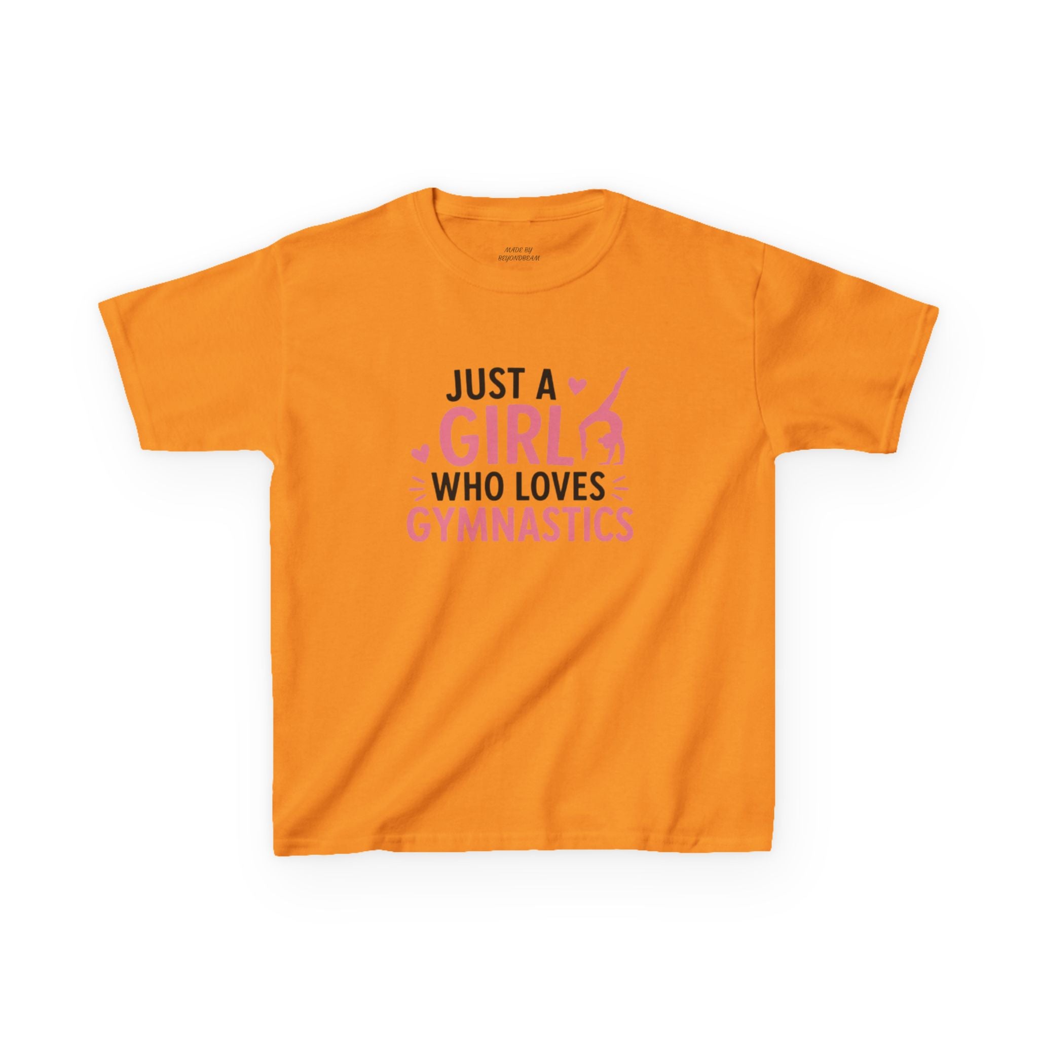 Kids Gymnastics T-Shirt - "Just a Girl Who Loves Gymnastics" Pink Design