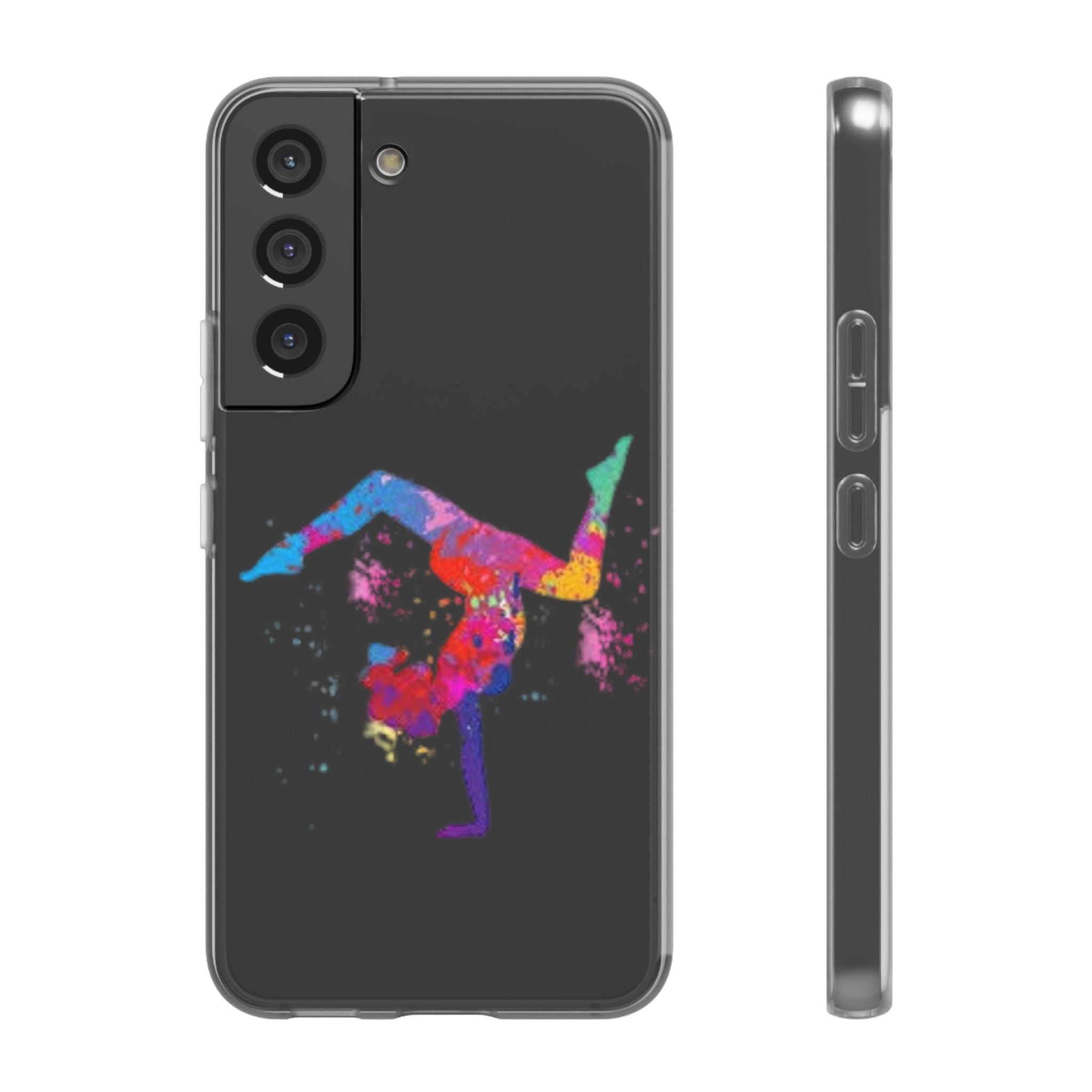 Gymnast Silhouette Phone Case – Colorful Acrobat Watercolor iPhone Cover