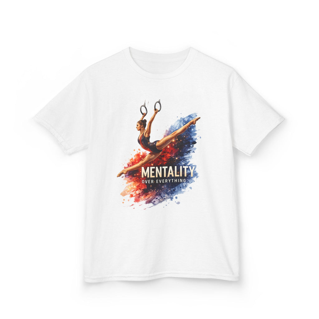 Kids Gymnastics T‑Shirt — 'Mentality: Gymnastics' Colorful Athlete Design
