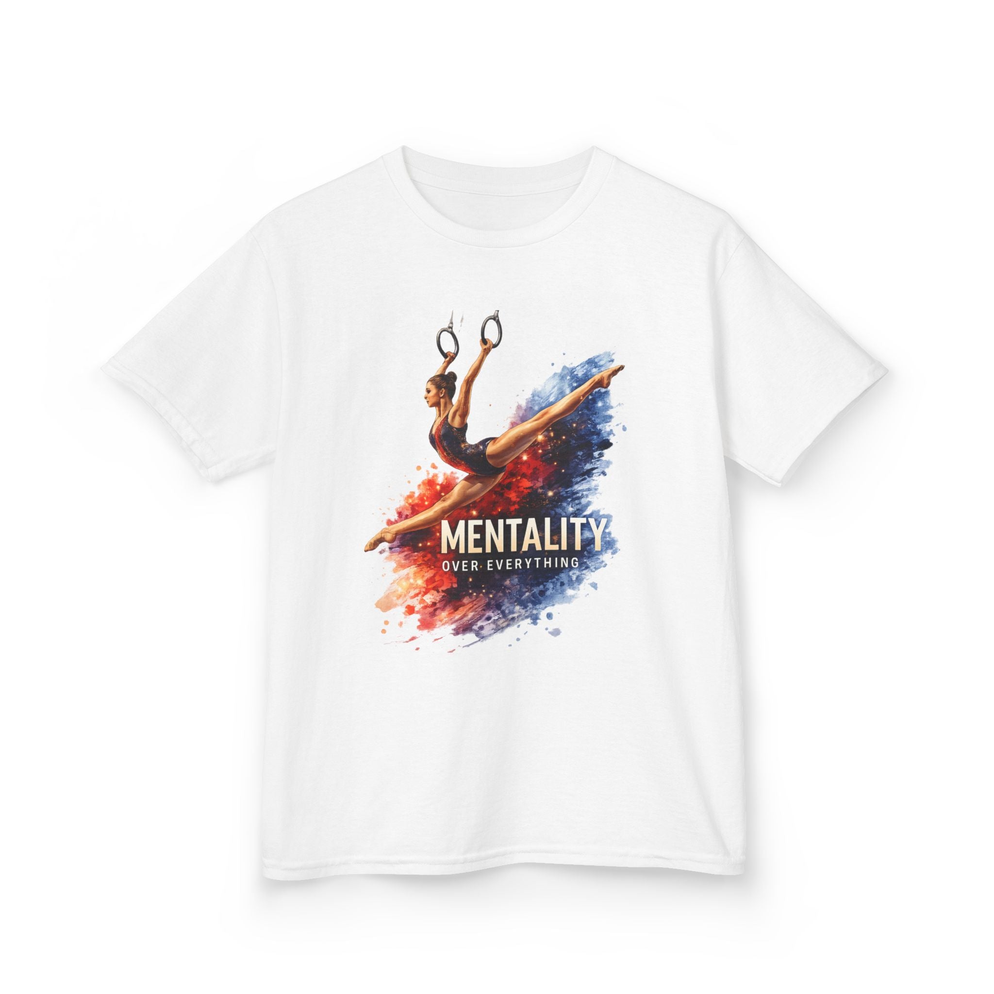 Kids Gymnastics T‑Shirt — 'Mentality: Gymnastics' Colorful Athlete Design