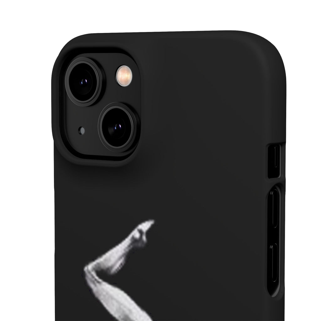 Gymnastics Phone Case — Black Chalk-Style Handstand Design