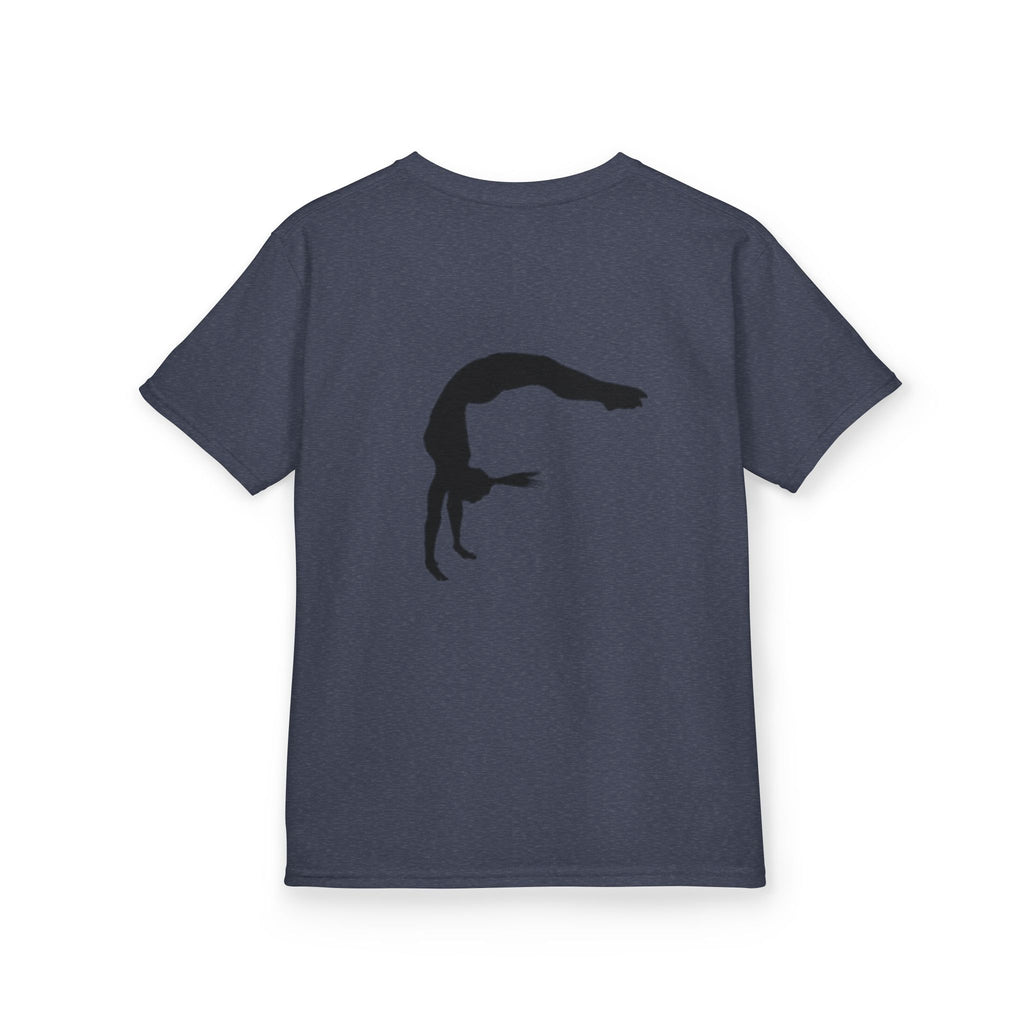 Kids Tee - FEARLESS Gymnastics Shirt with Back Silhouette