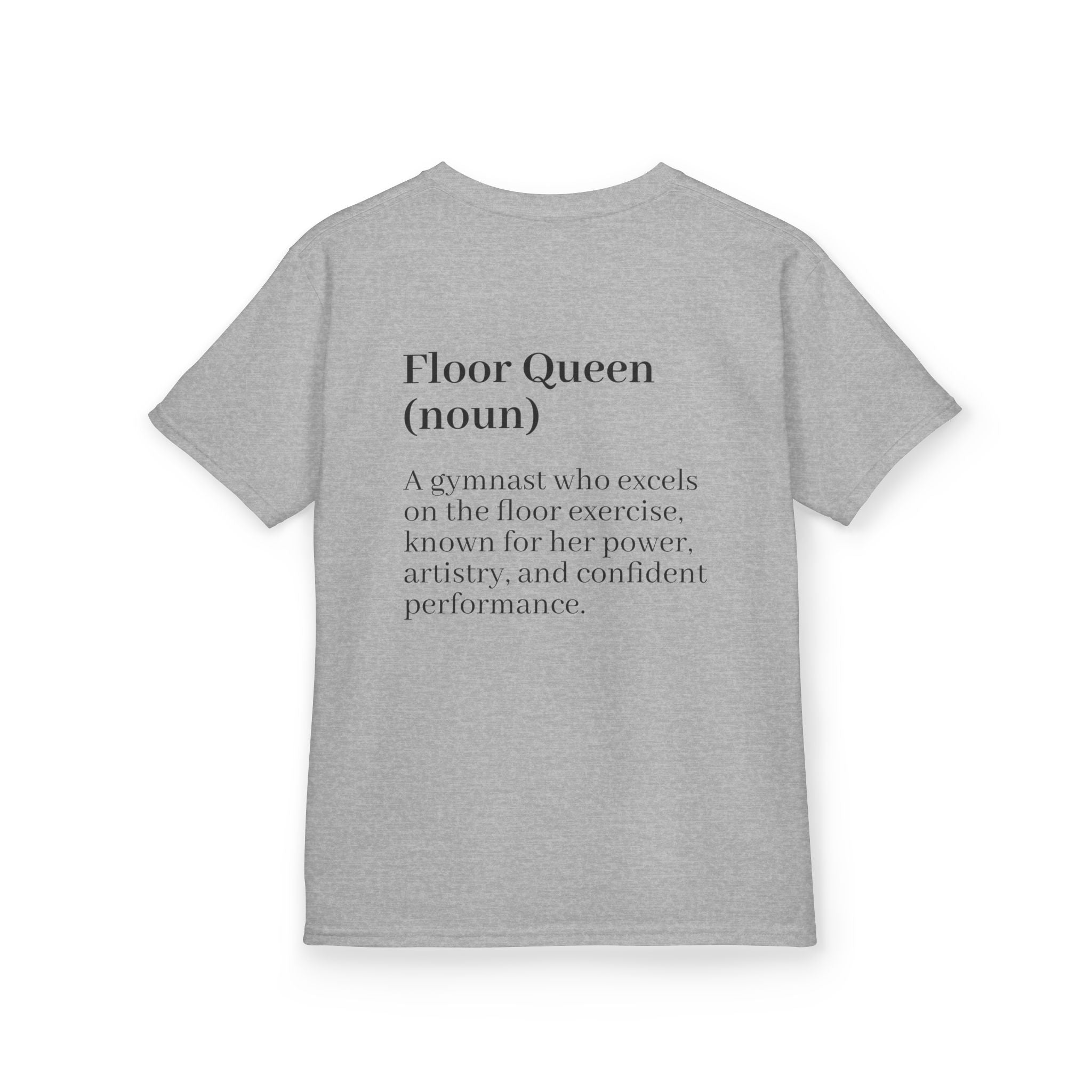 Custom Kids Tee — "Floor Queen" Gymnast Definition Shirt (Custom Name)