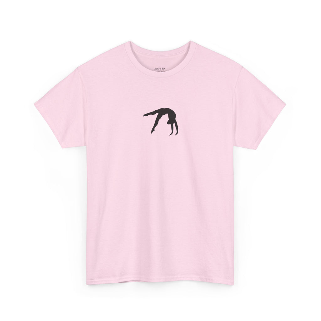 Gymnast Silhouette T-Shirt — Minimal Backbend Design Athletic Tee (Adults)