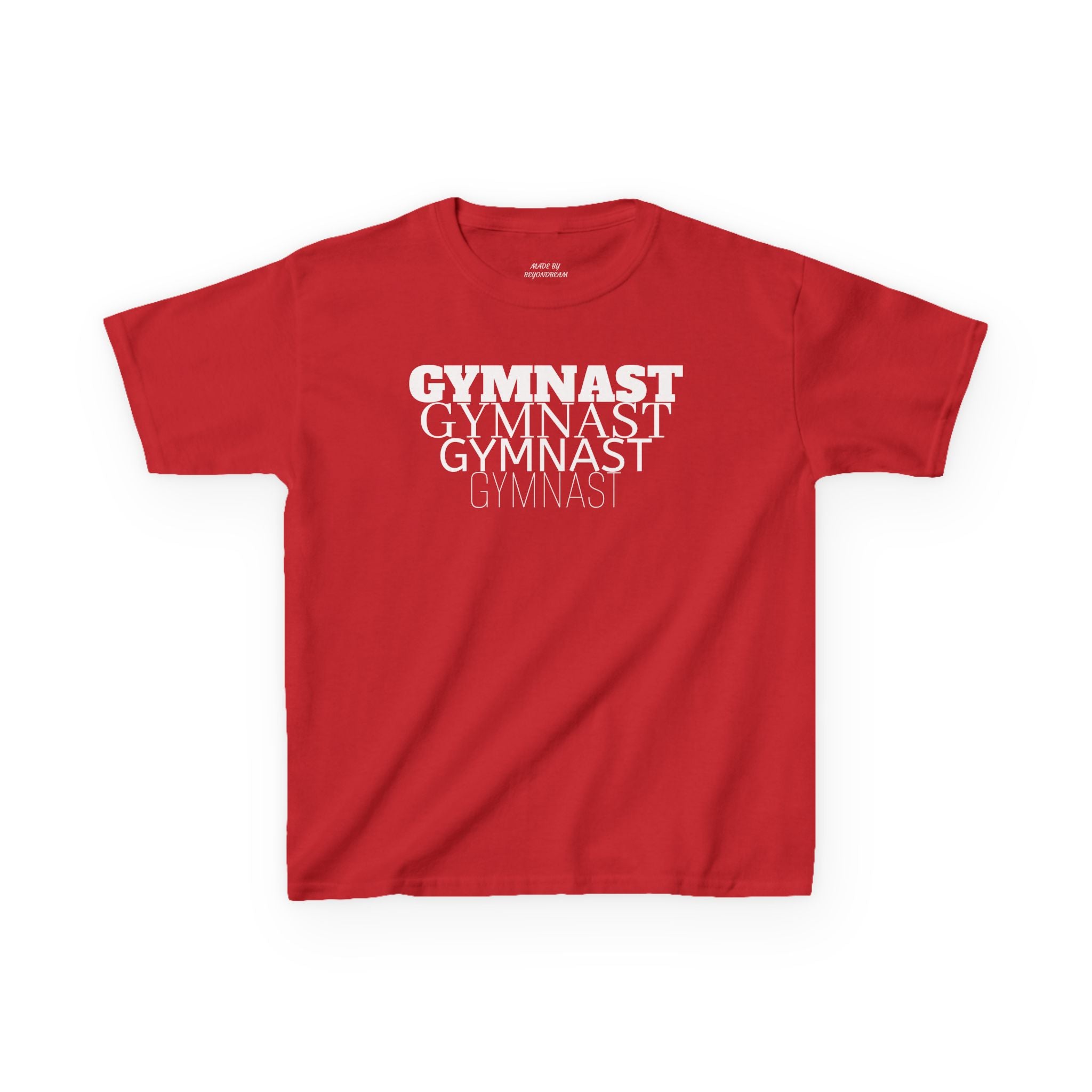 Kids Gymnast Repeat Logo Tee - Youth Gymnastics Shirt