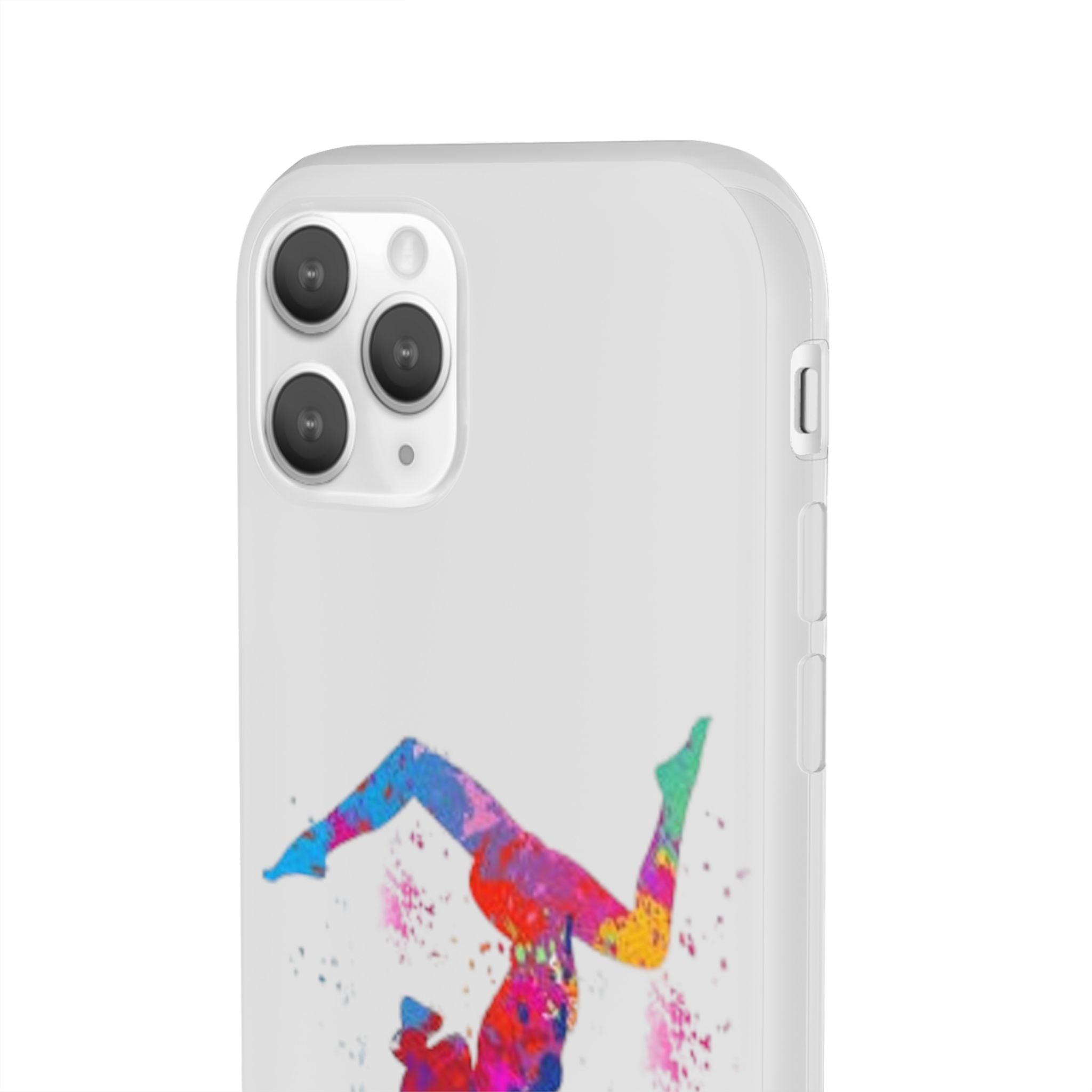 Gymnast Silhouette Phone Case – Colorful Acrobat Watercolor iPhone Cover