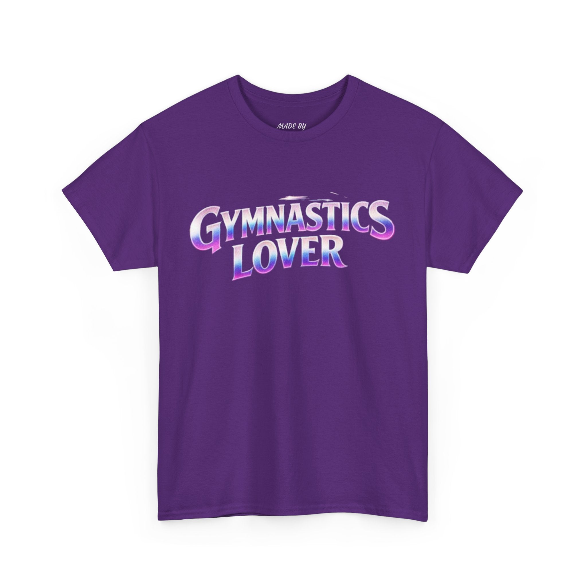 Adults Gymnastics Lover Tee — Retro Iridescent Graphic T-Shirt for Gymnastics Fans
