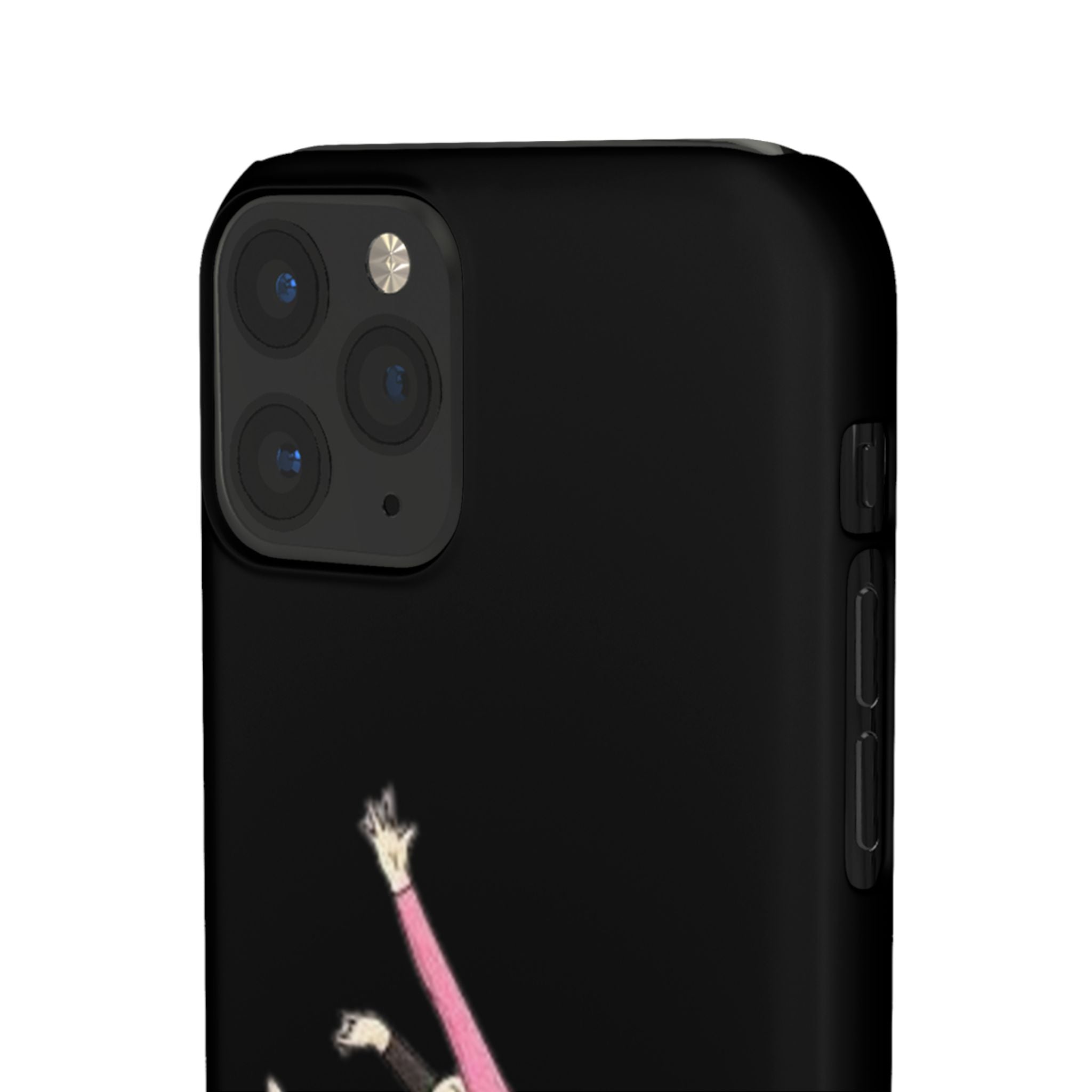 Gymnastics Phone Case — Leaping Girl Snap Case (Black)