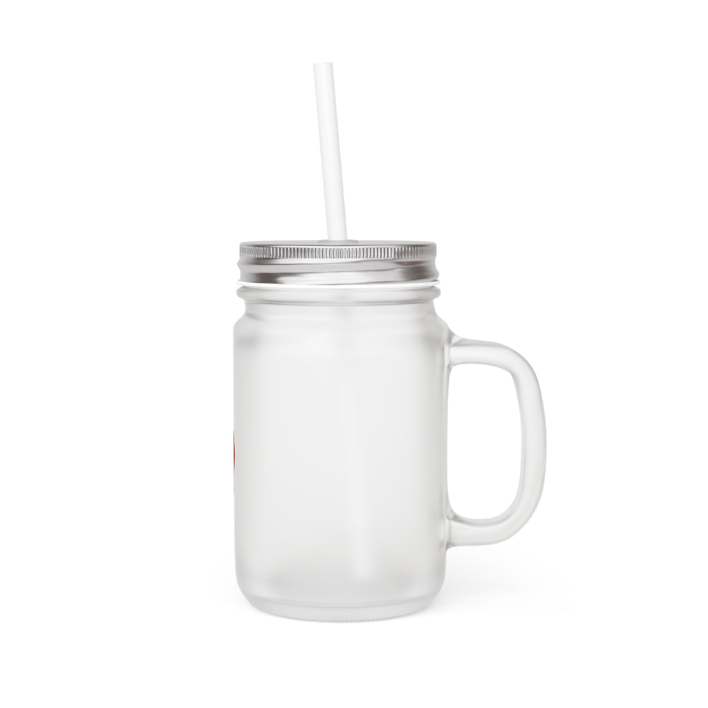 Proud of You Mason Jar Tumbler — Heart Design Gift Cup with Straw