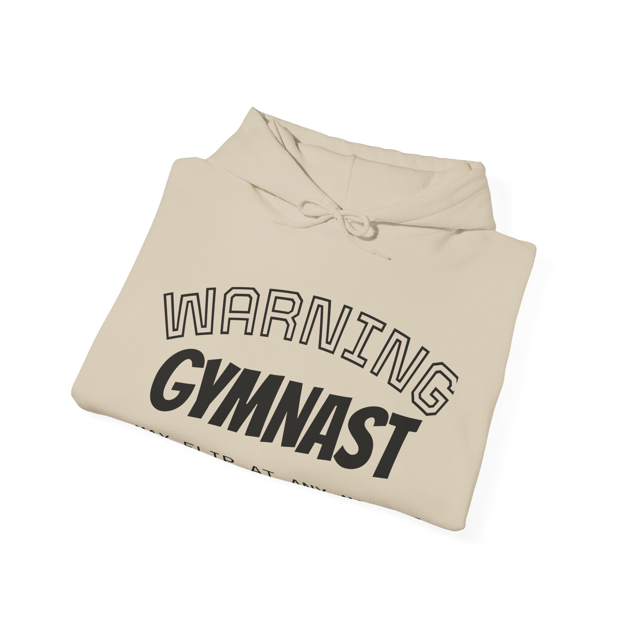 Unisex Heavy Blend™ Hooded Sweatshirt - WARNING GYMNAST MAY FLIP (Adult)