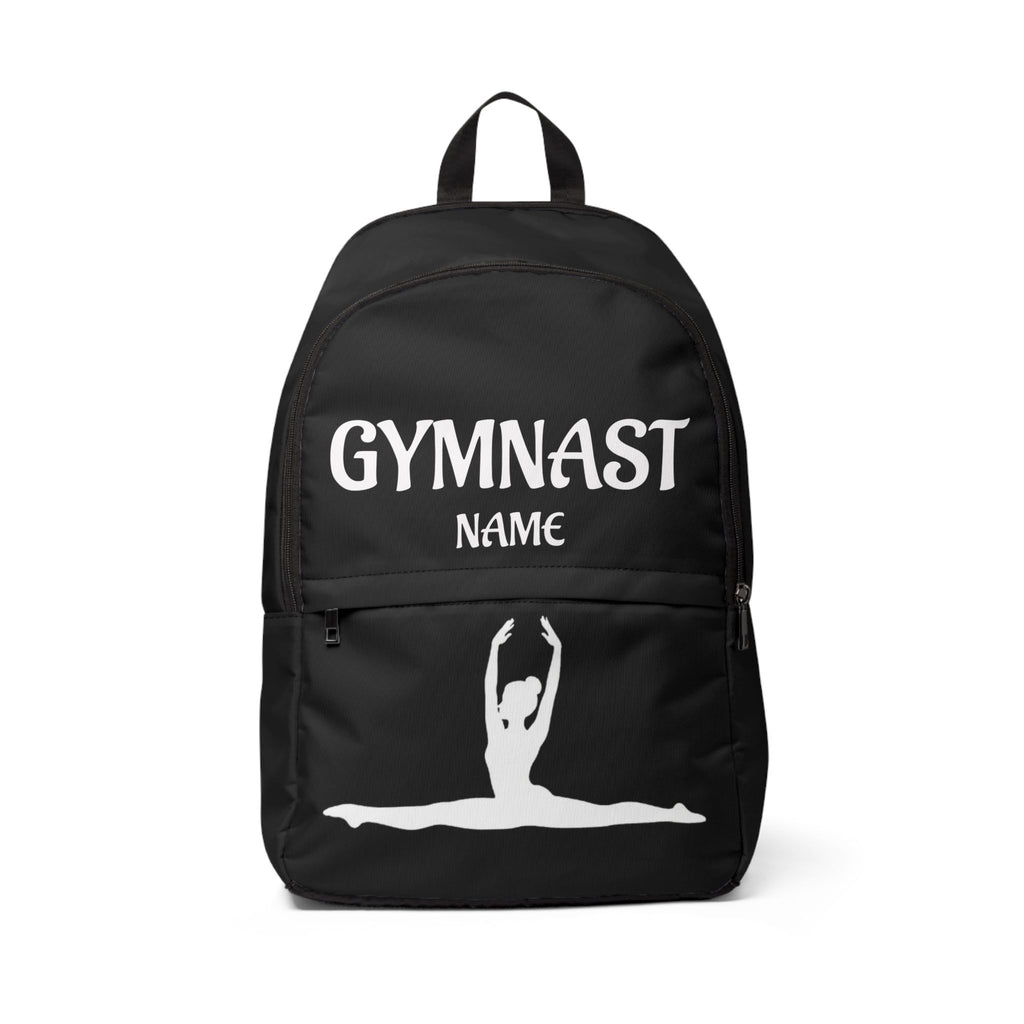 Personalized Gymnast Backpack — Custom Name Leotard Silhouette Bag