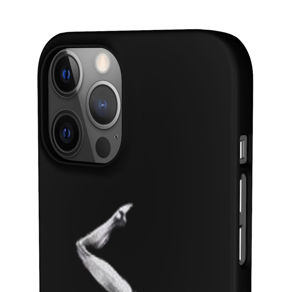 Coach Gymnastics Phone Case — Black Snap Phone Cover with Gymnast Silhouette