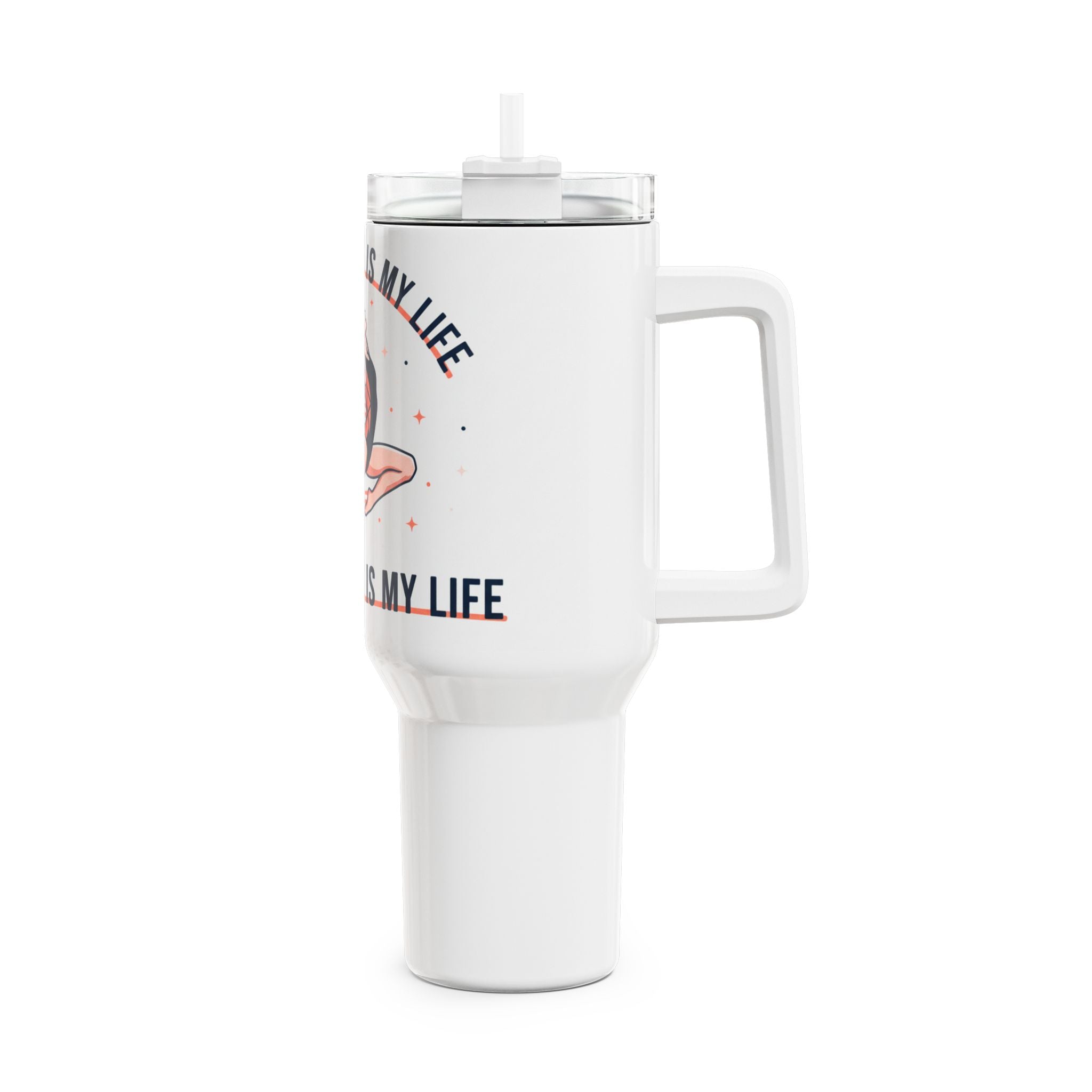 Gymnastics Is My Life 40oz Tumbler — Insulated Athletic Travel Cup
