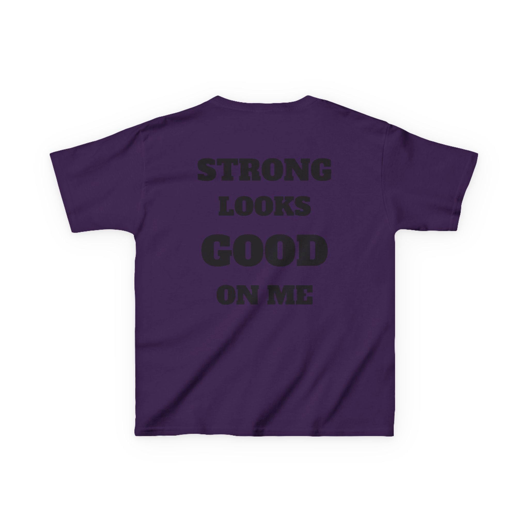 Kids Tee — "Strong Looks Good On Me" Inspirational Graphic Tee