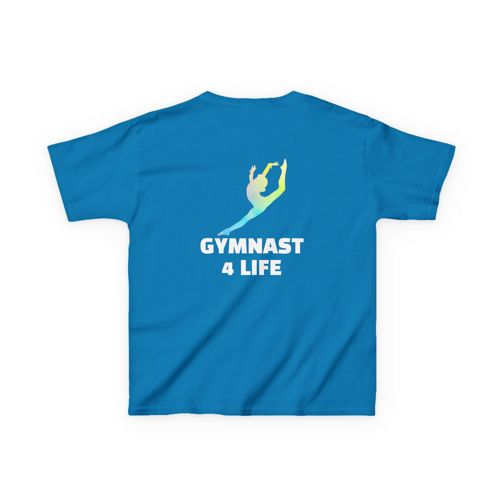 Gymnast Kids Tee — 'Gymnast 4 Life' Gradient Silhouette Shirt