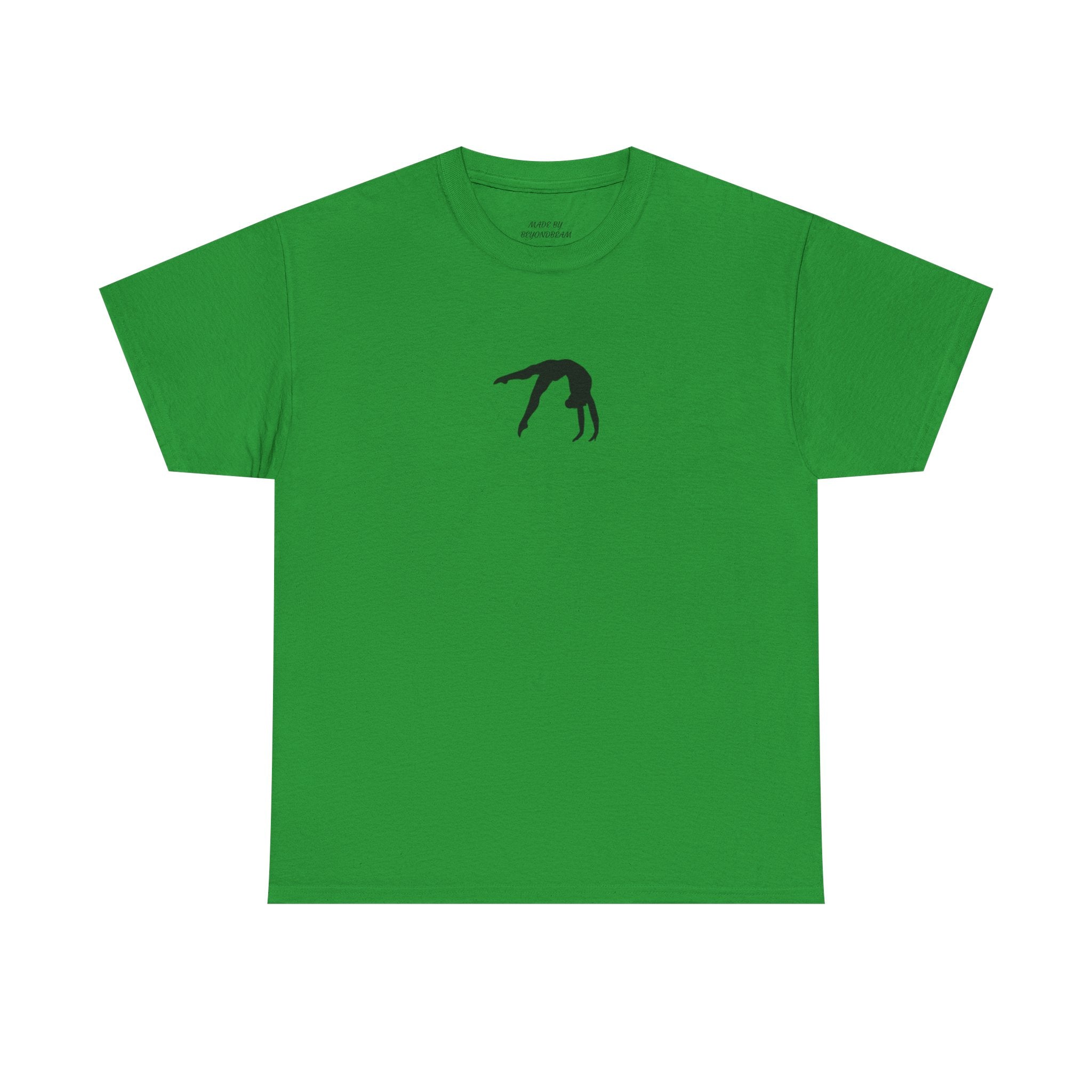 Gymnast Silhouette T-Shirt — Minimal Backbend Design Athletic Tee (Adults)