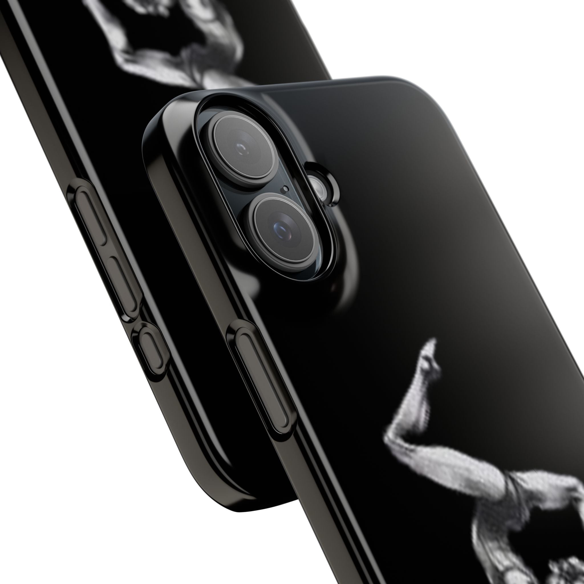 Gymnastics Phone Case — Black Chalk-Style Handstand Design