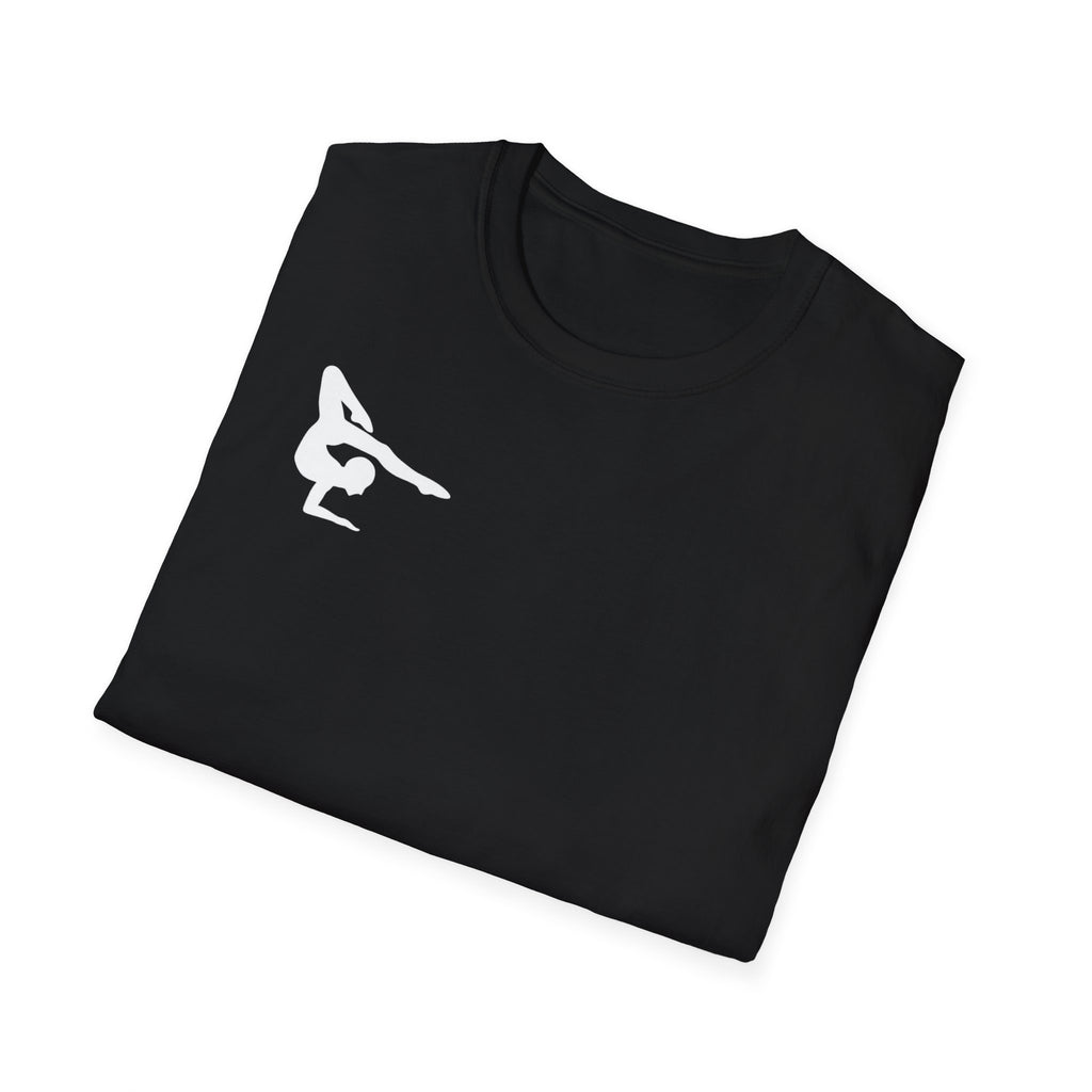 Relentless Gymnastics T-Shirt — Back Silhouette Athletic Tee (Adults)
