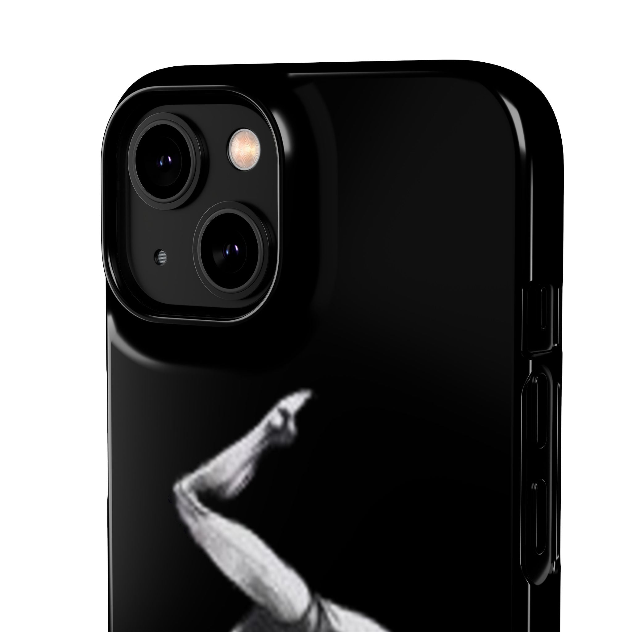Coach Gymnastics Phone Case — Black Snap Phone Cover with Gymnast Silhouette