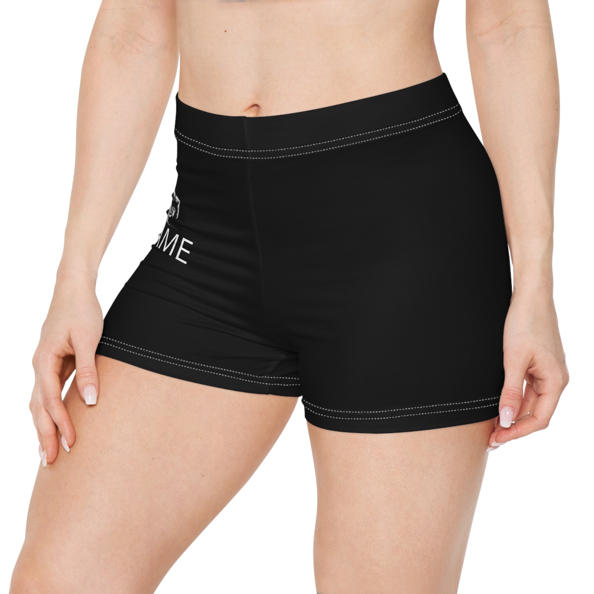 Gymnastics Name Custom Women's Shorts — Personalized Black Athletic Shorts