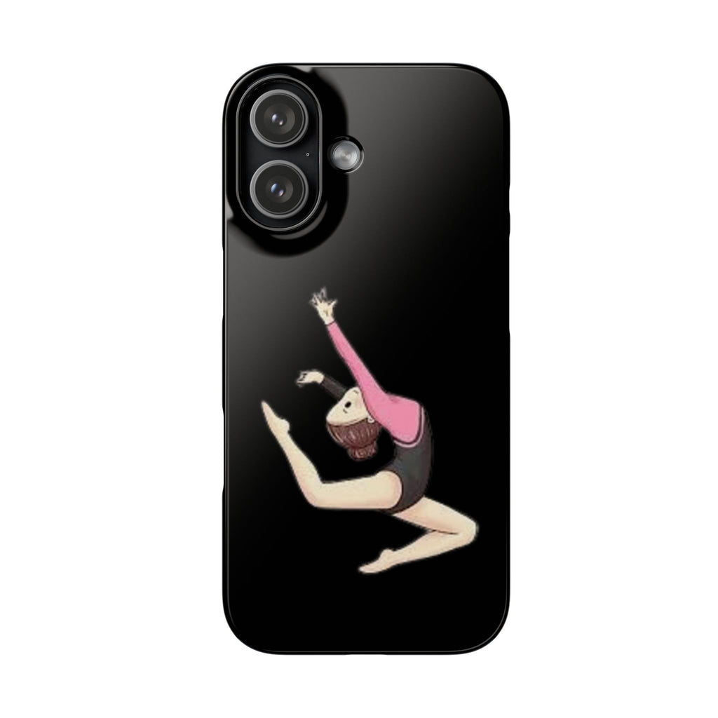 Gymnastics Phone Case — Leaping Girl Snap Case (Black)