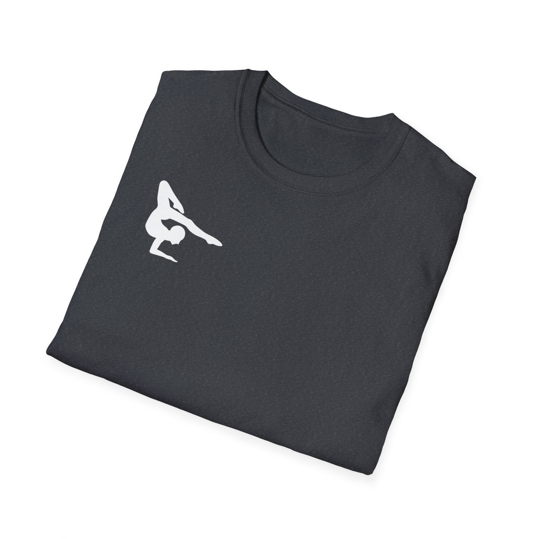 Relentless Gymnastics T-Shirt — Back Silhouette Athletic Tee (Adults)